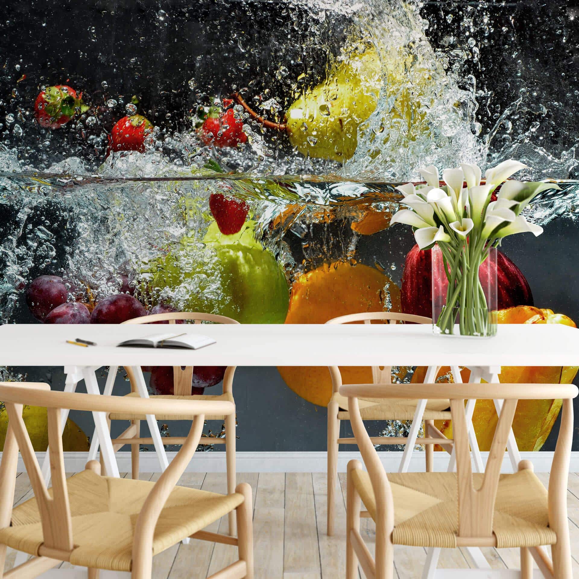 Fotobehang Papierbehang Verfrissend Fruit - 366x254 cm
