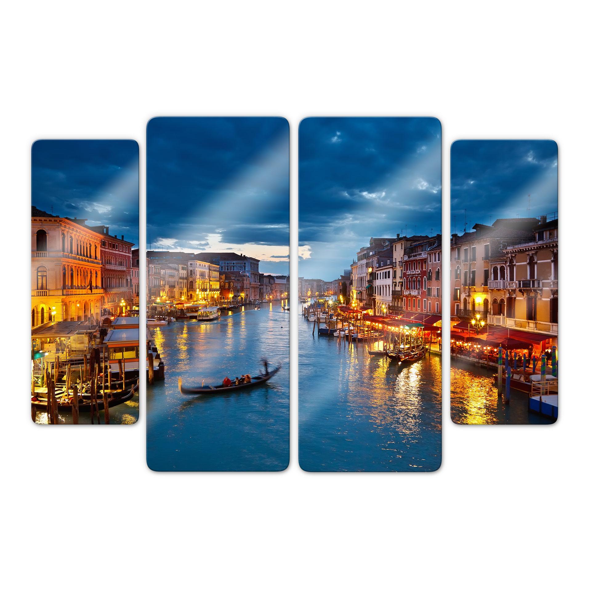 Glasbillede - Canal Grande i Venedig (4 dele)