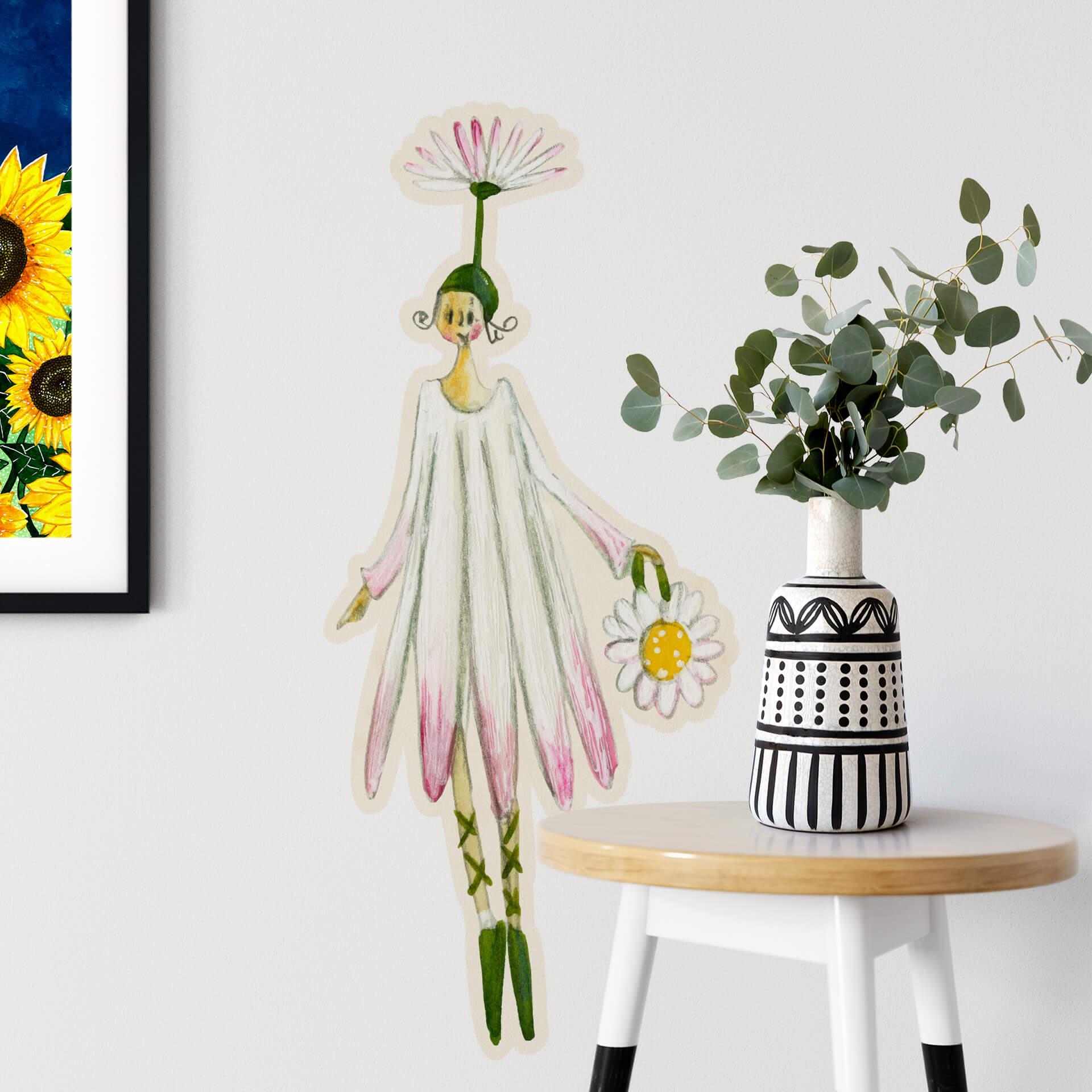 Leffler Wallsticker - August blomsterfe