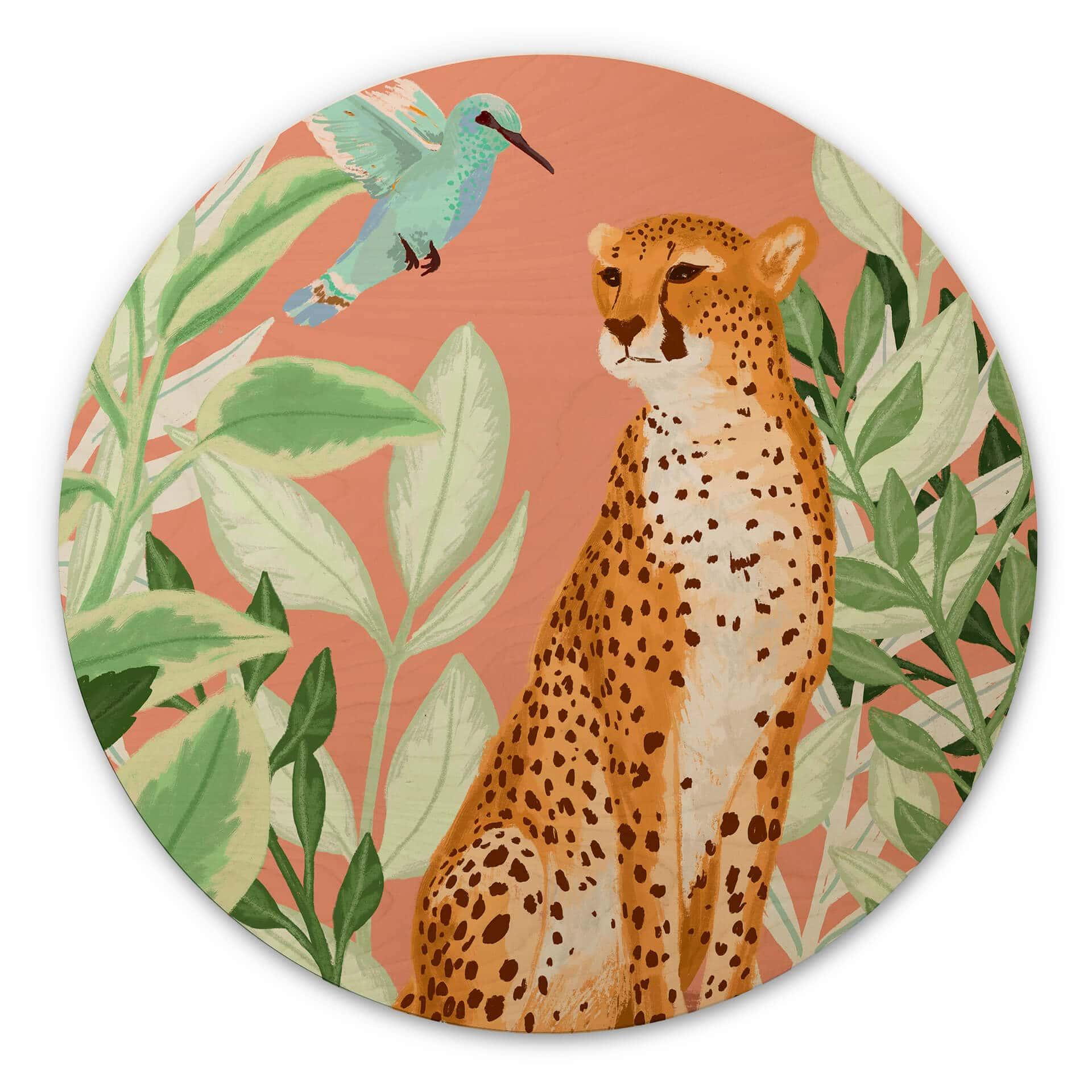 Billede af træ Goed Blauw - Tropical Pink - Rundt
