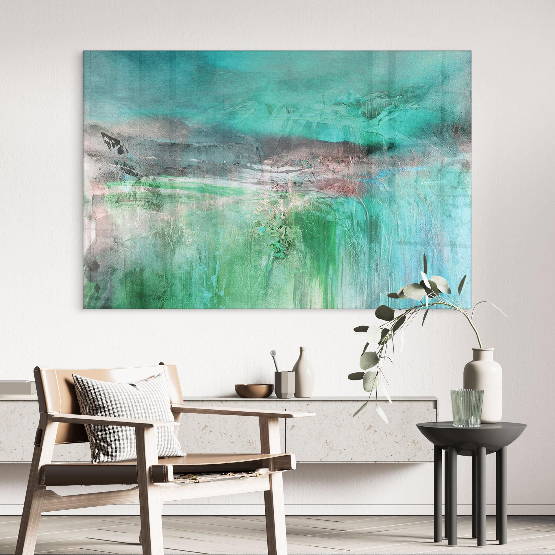 Acrylglasbild Grüne Fantasielandschaft - Schmucker