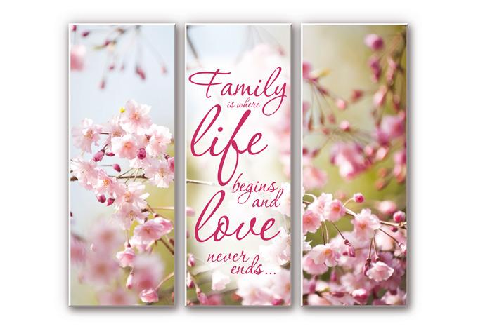 Tableau Forex - Family is where Life begins (tryptique)