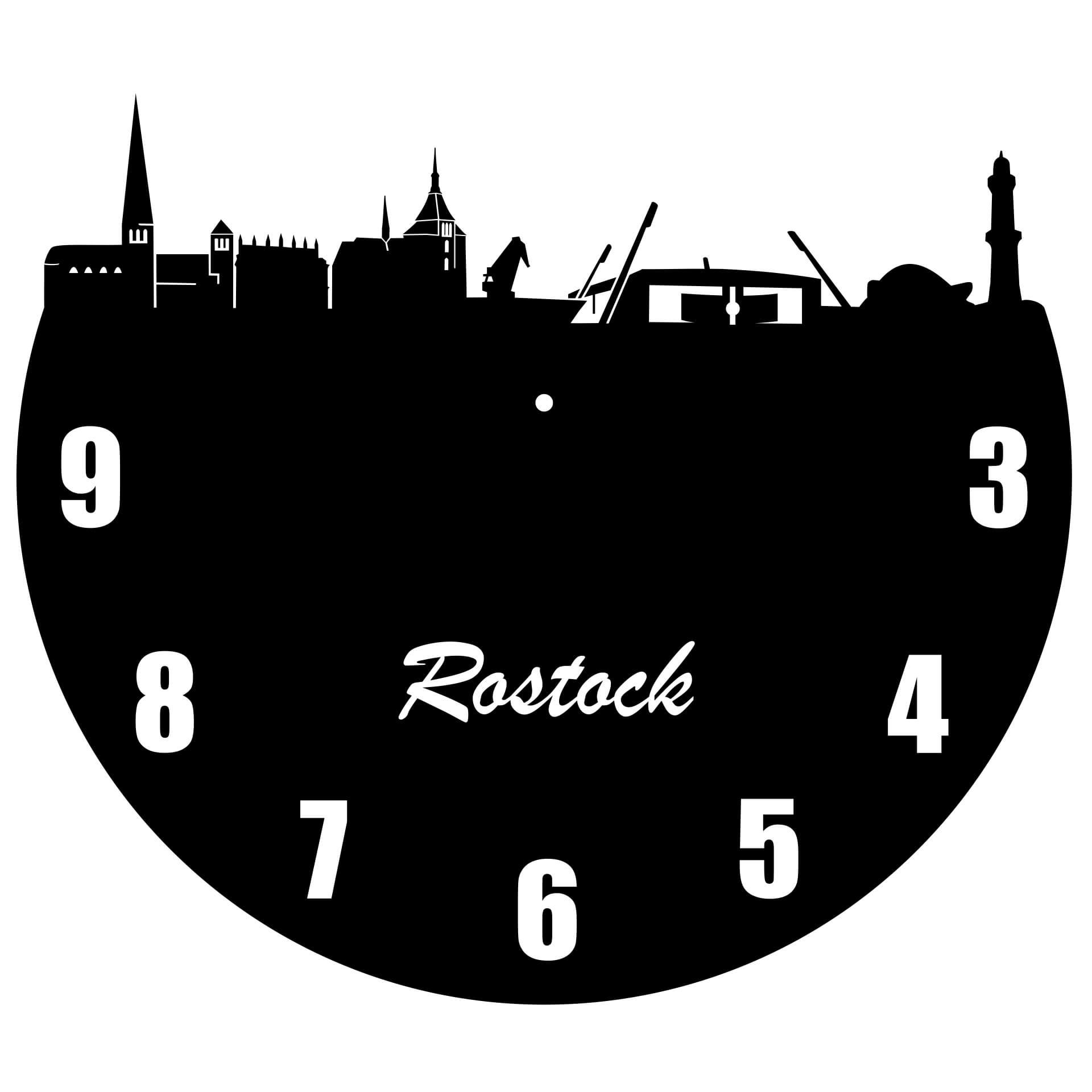 Wandtattoo Rostock Wanduhr