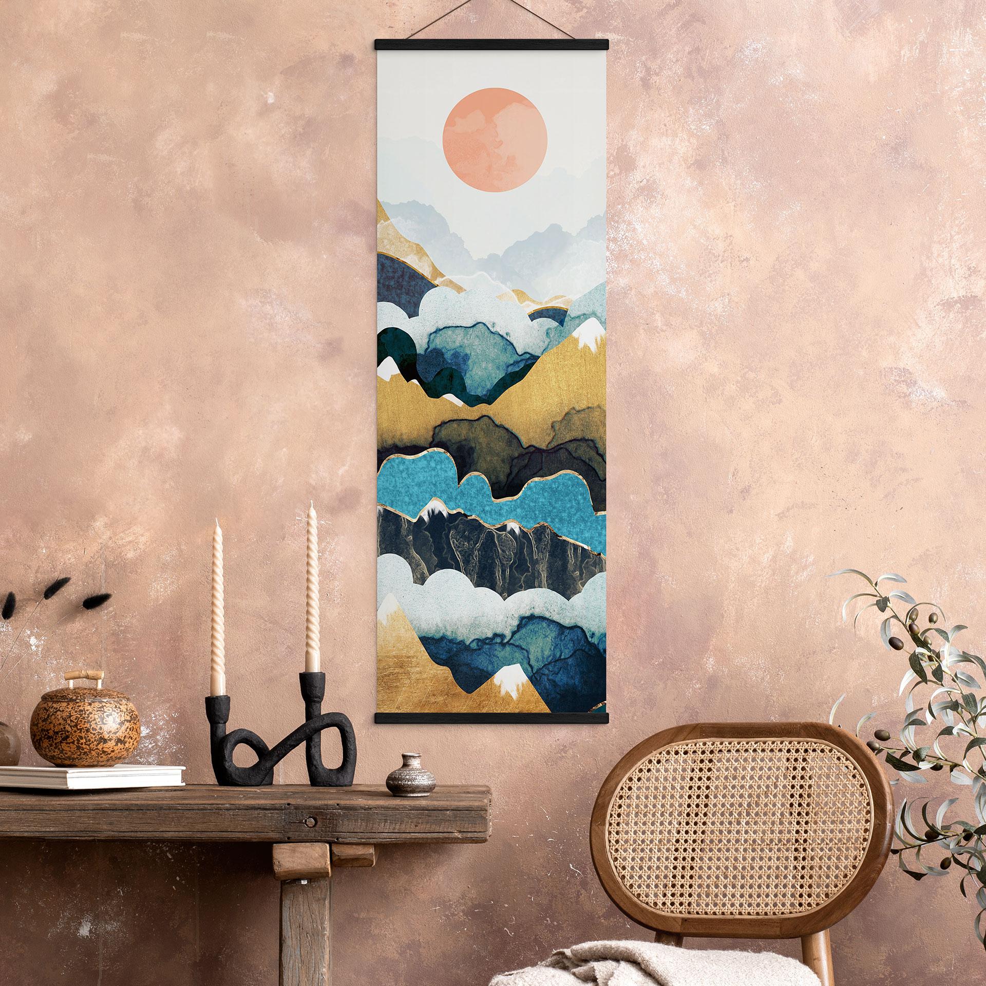 Tekstil plakat Bjergtop over skyerne - SpaceFrog Designs