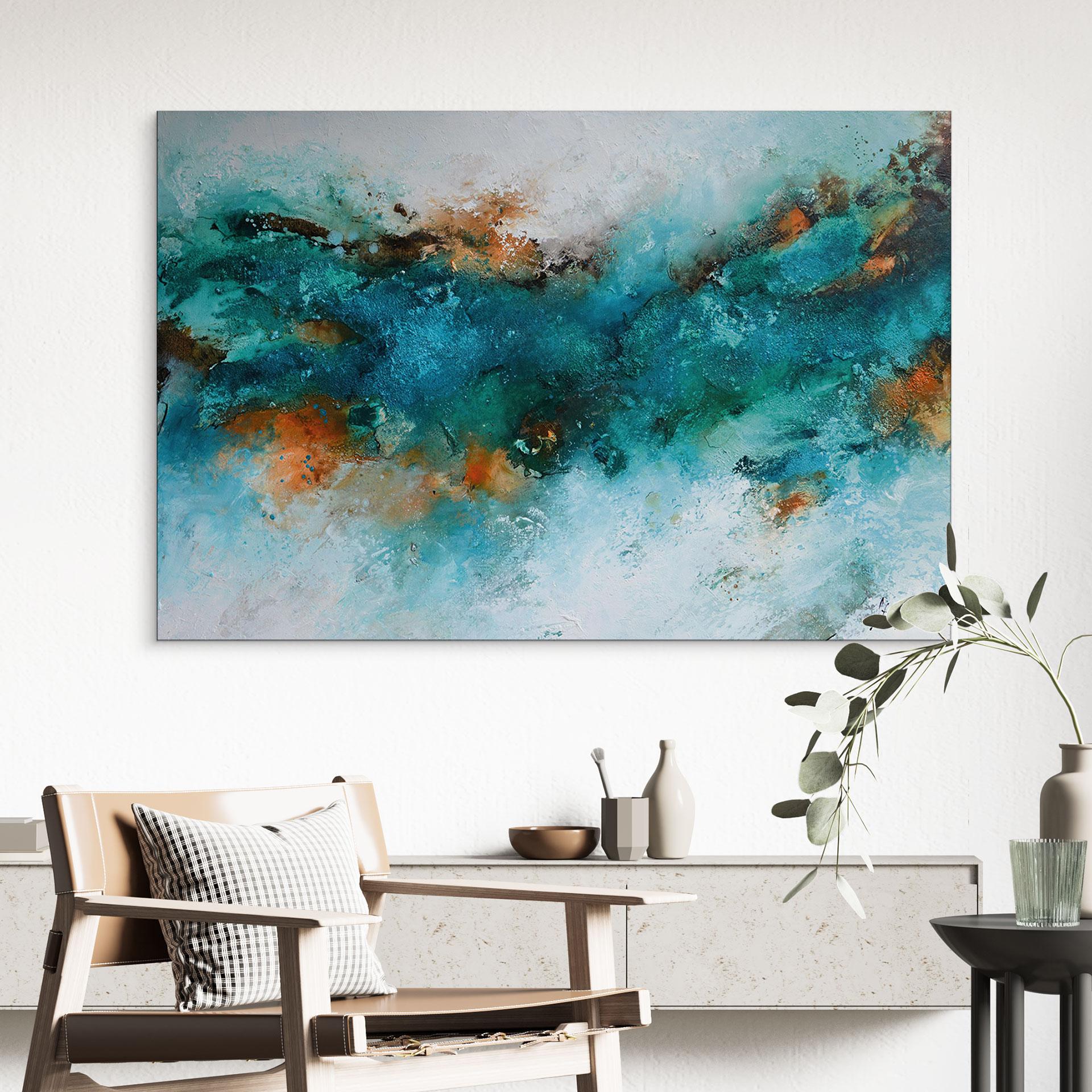 Wandbild Gefrorenes Wasser - Fedrau - Alu-Dibond