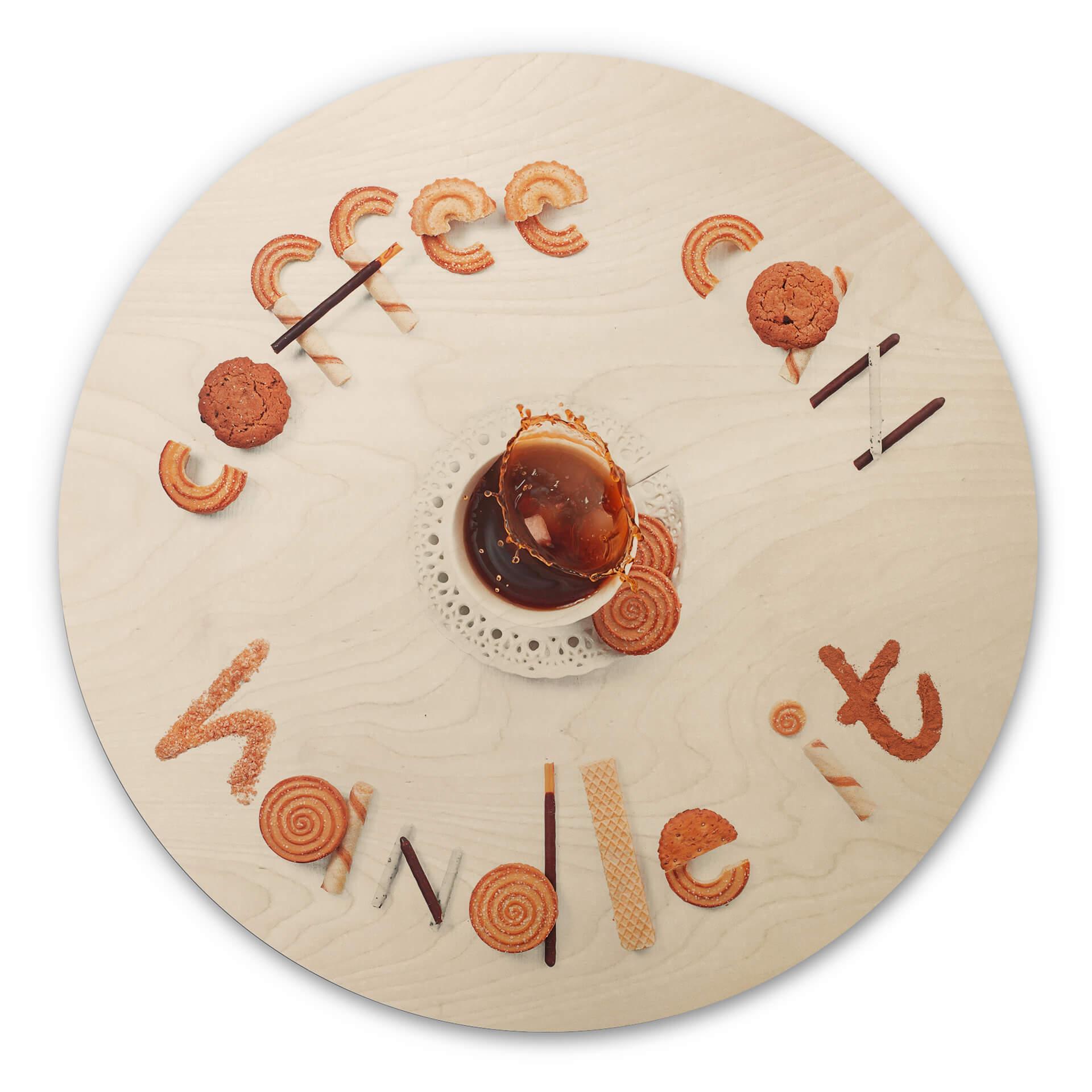Belenko Billede af træ - Kaffe kan klare det - Rund