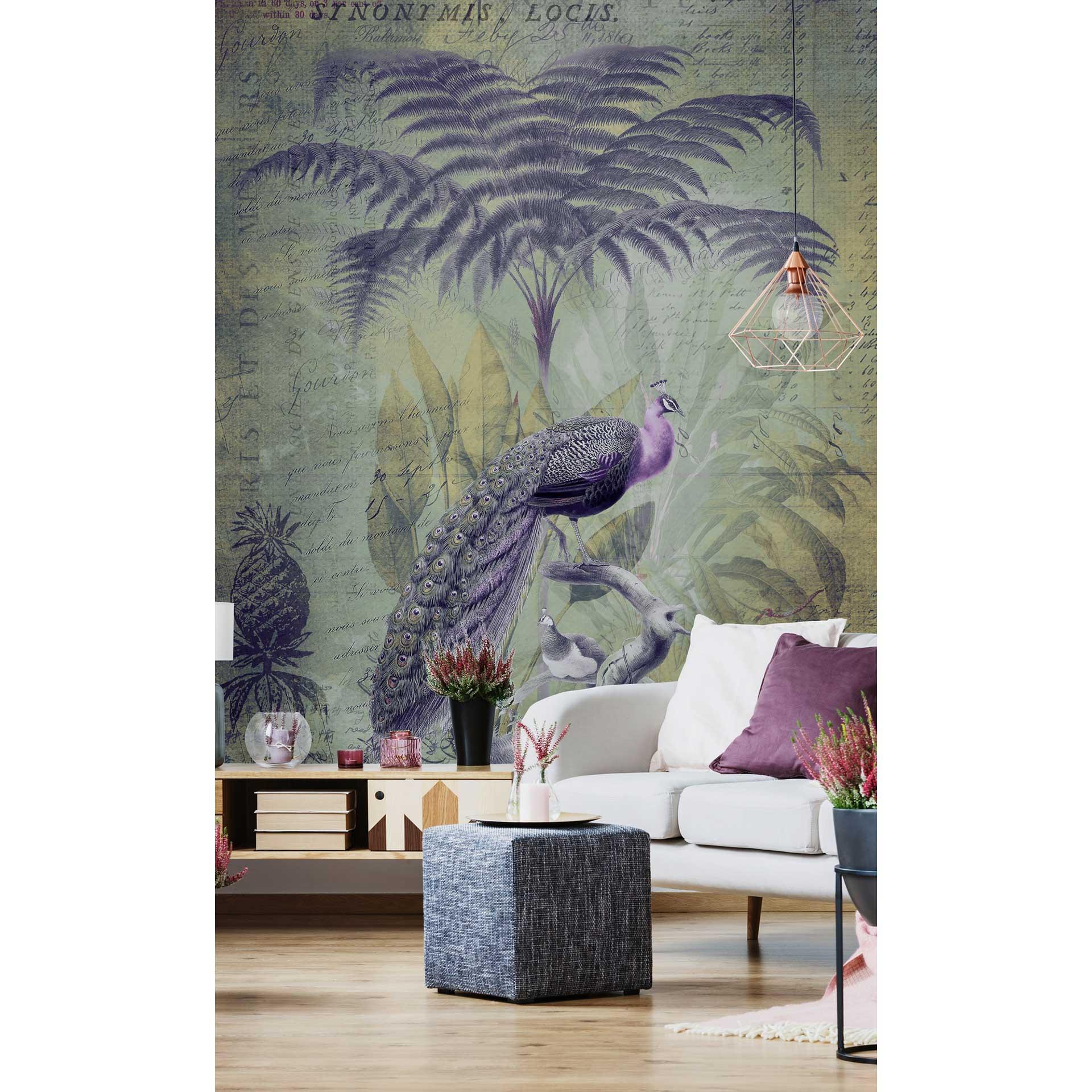 Livingwalls Fotobehang ARTist Peacock Jungle