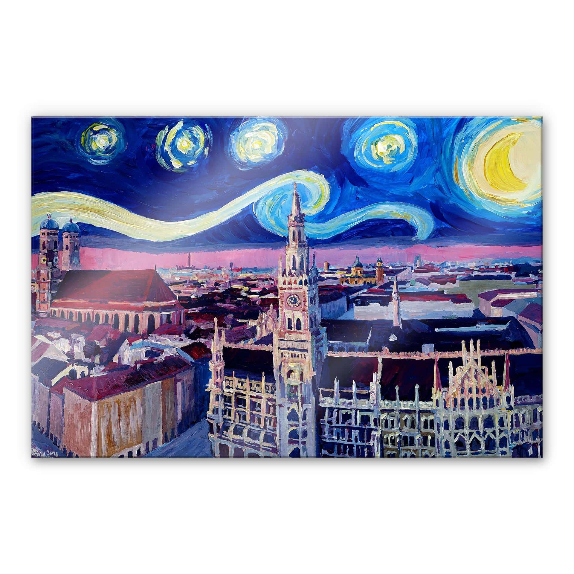 Akrylbillede Bleichner - München om natten
