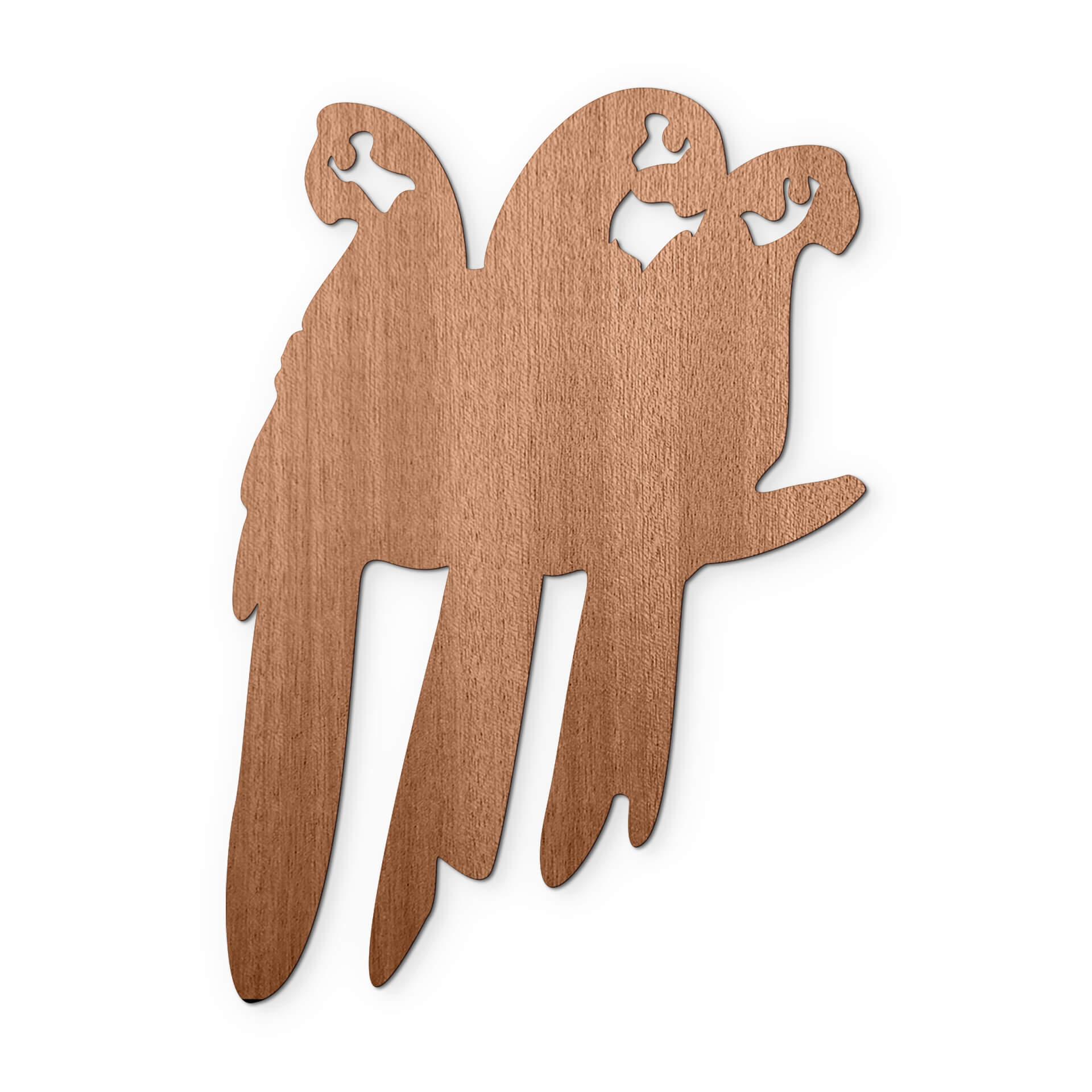 Decoro in legno - Pappagalli