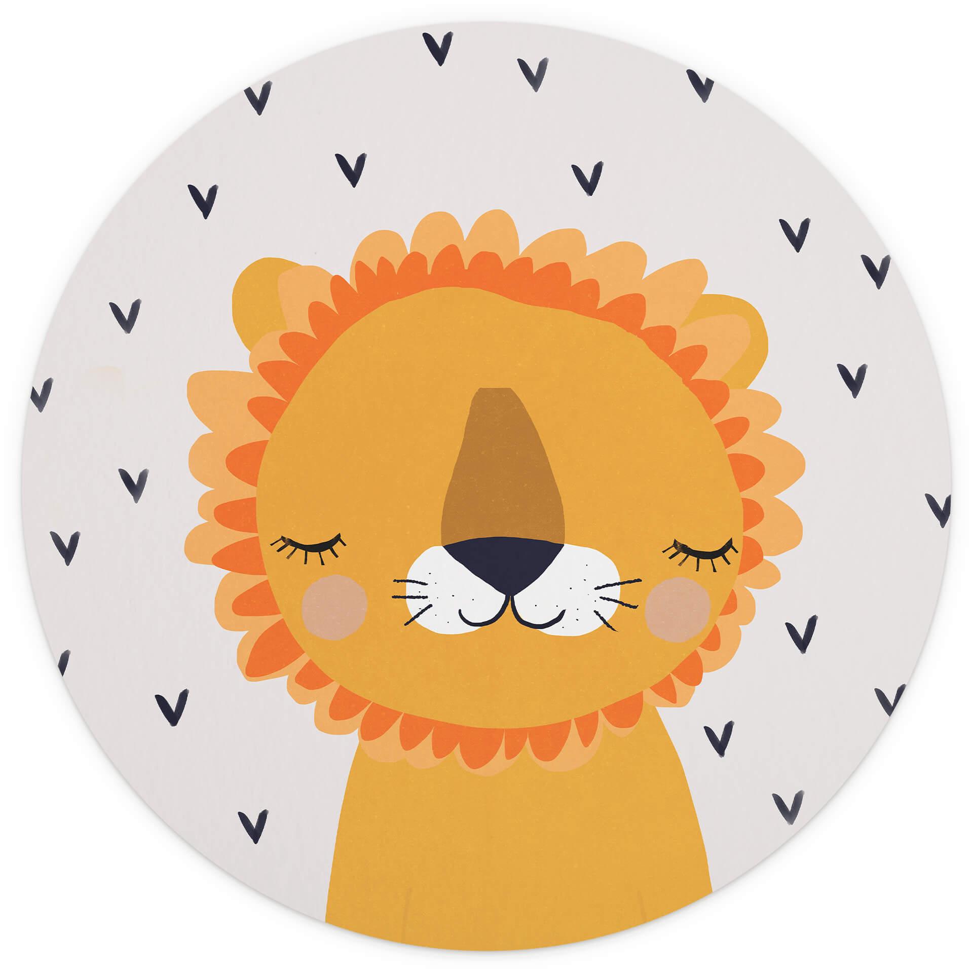 Behangcirkel Treechild - Little Lion - vliesbehang/zelfklevend vliesbehang