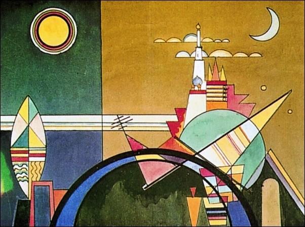 Plakat Kandinsky - La Grande Torre Di Kiev Kunsttryk, Wassily Kandinsky (30 x 24 cm)