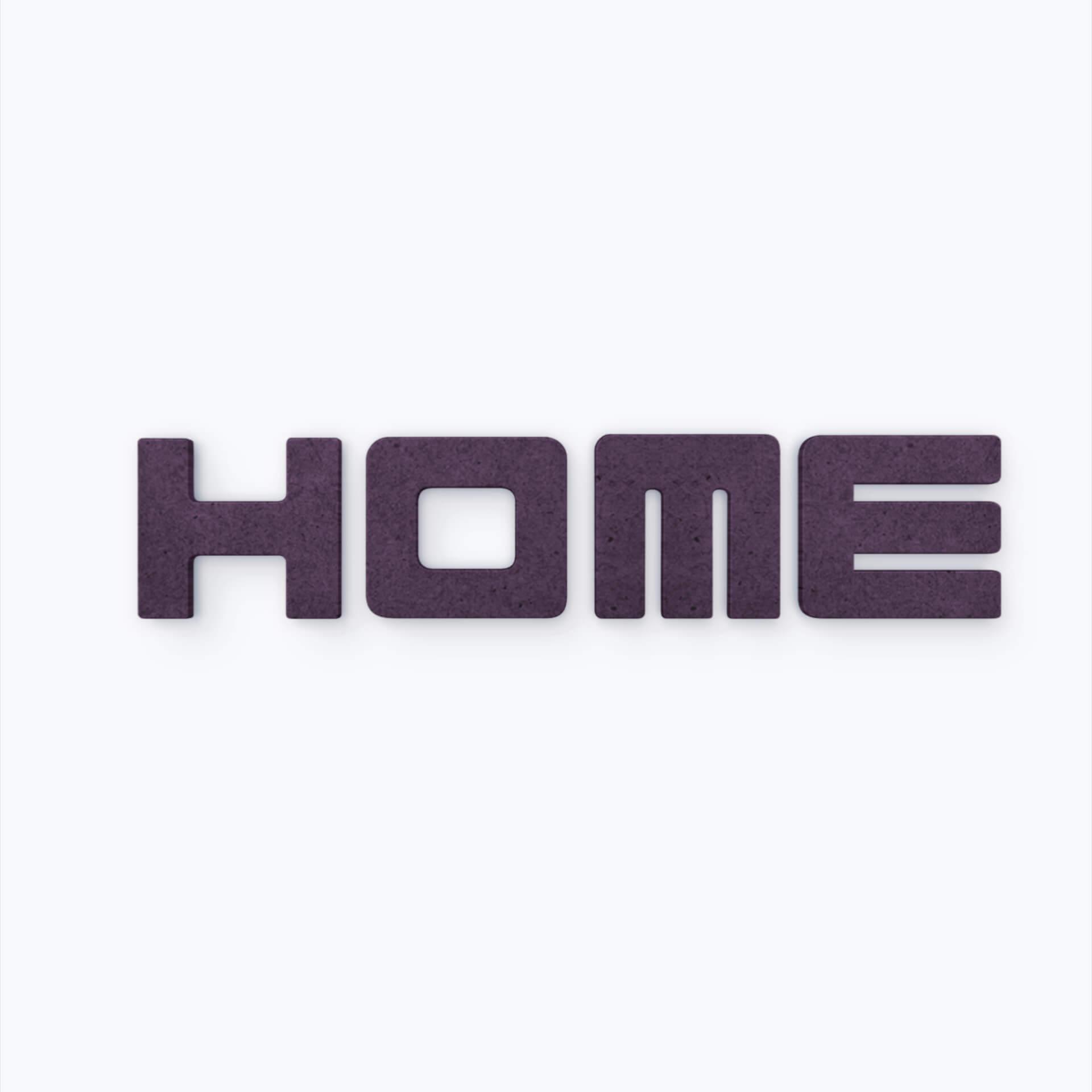 Scritta in MDF - Home 1