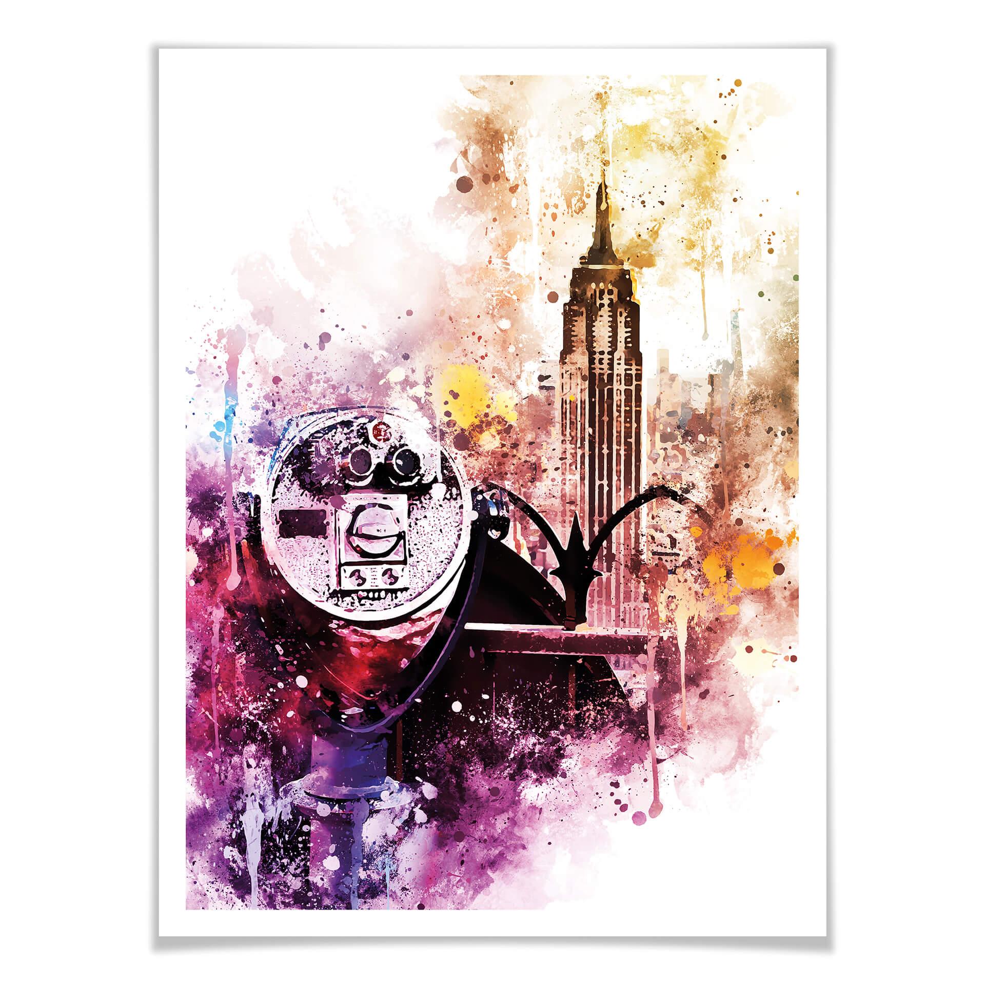 Plakat Hugonnard - Akwarela z widokiem na New York