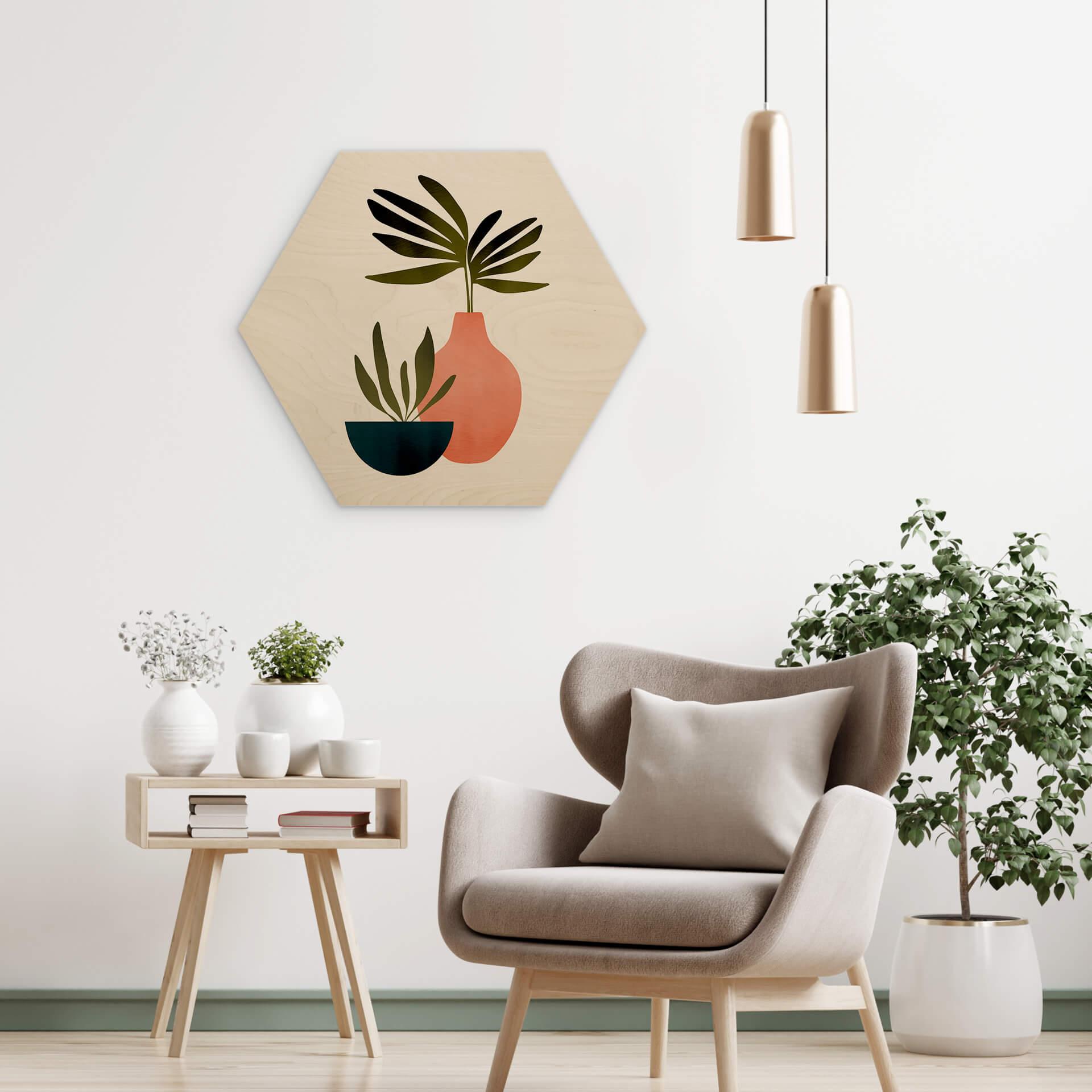 Hexagon Hout Kubistika - Scandinavisch Stilleven