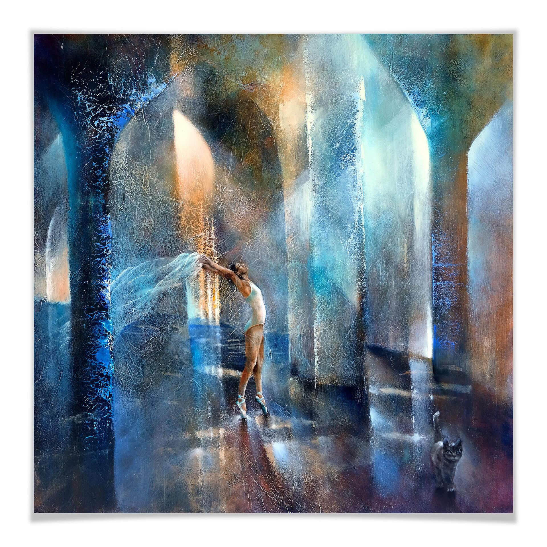 Wallprint Schmucker - Katze und Tänzerin