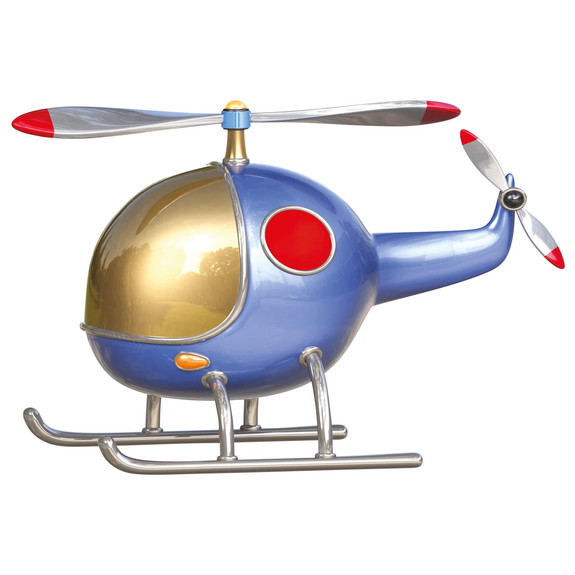 Wandtattoo Michel Agullo - Helikopter (blau)