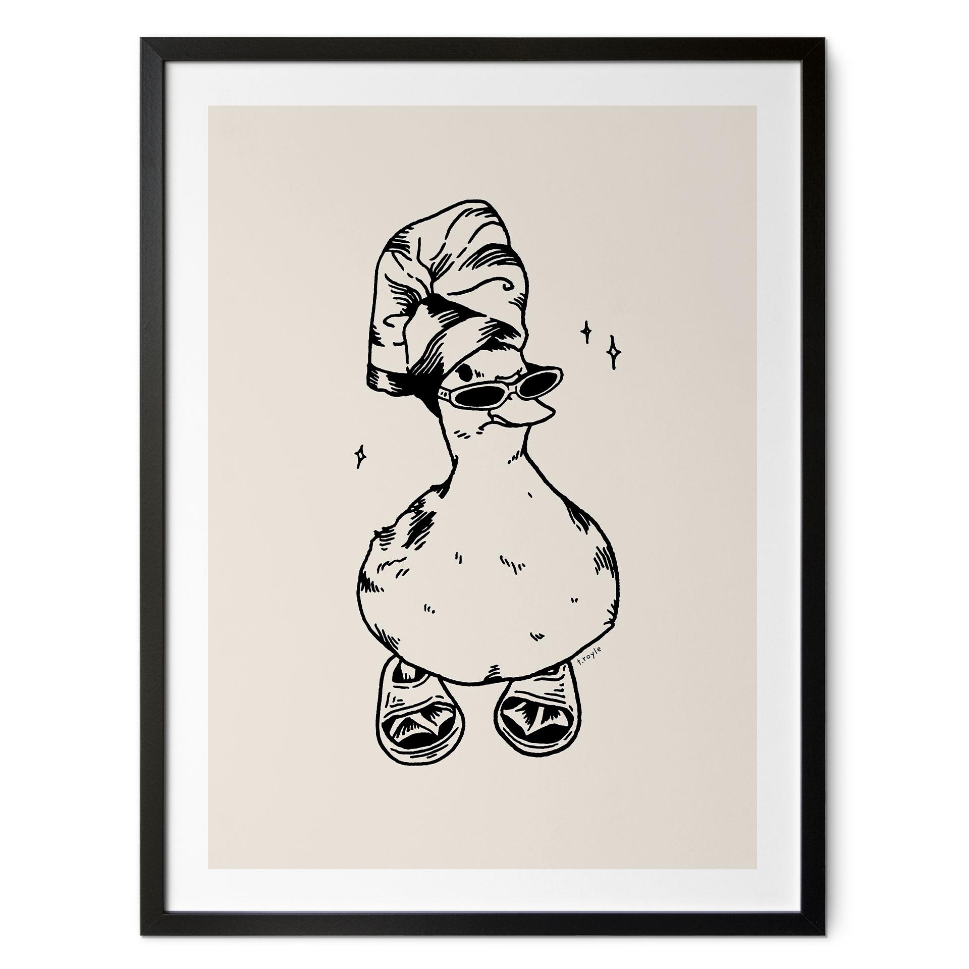 Póster Pato de spa guay con gafas de sol - Royle