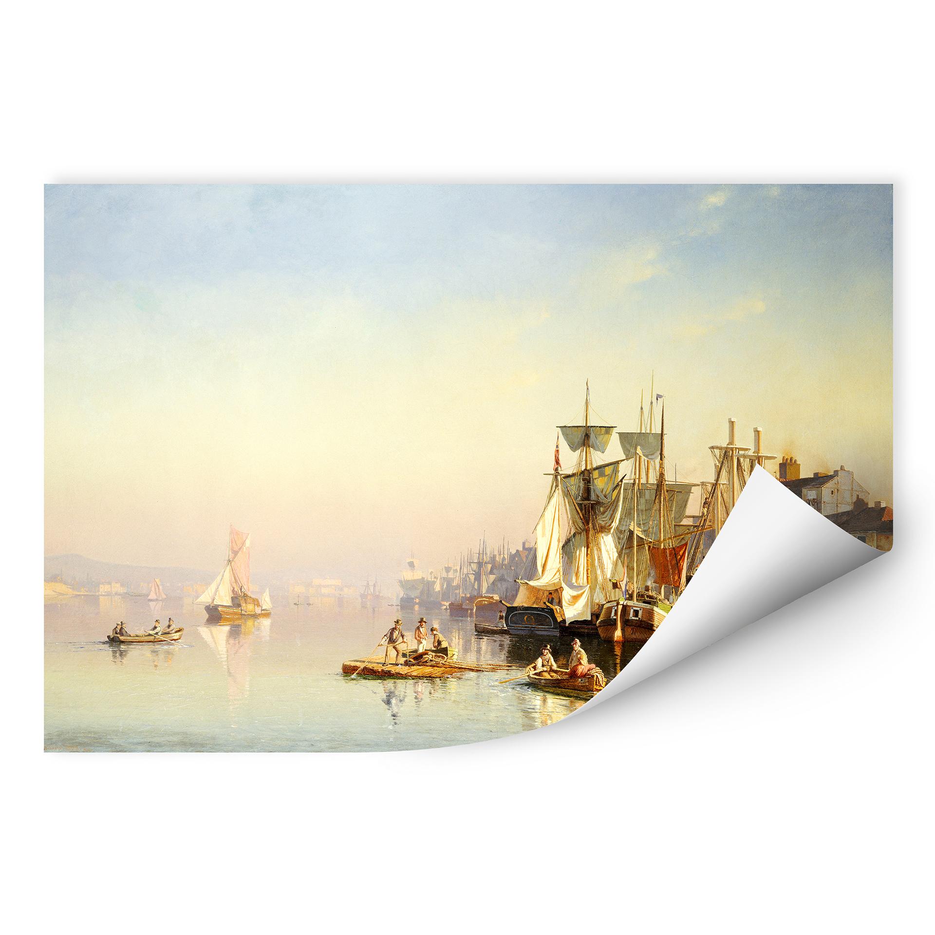 Wallprint W - Neumann - Fischerboote und Kähne auf der Themse bei Greenwich