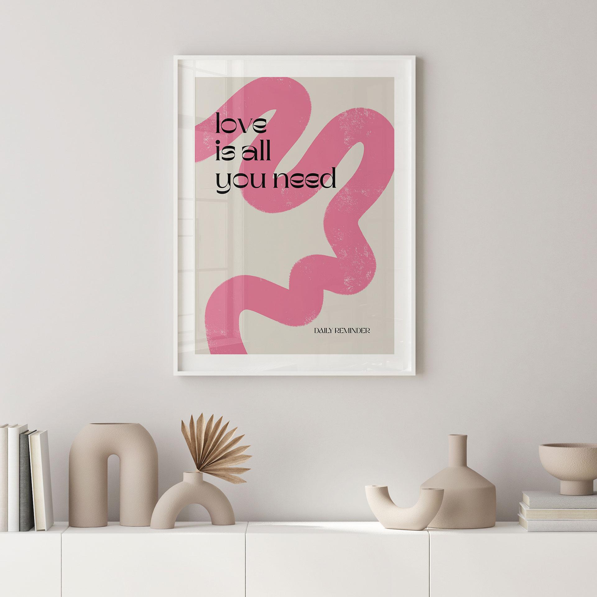 Plakaten Love is all you need - Volfova