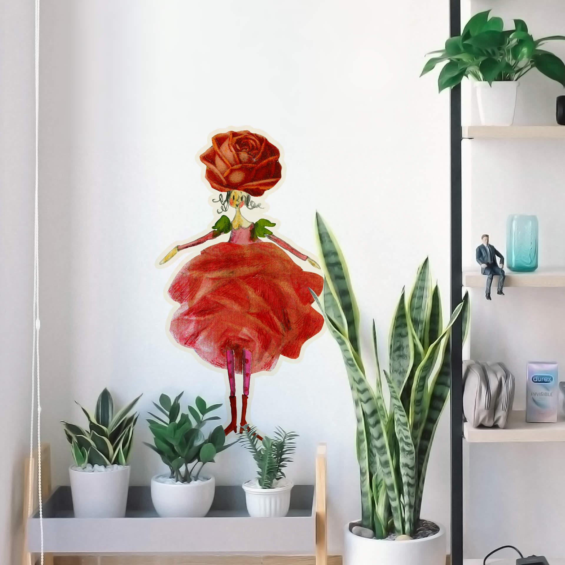 Leffler Wallsticker - Juli blomsterfe