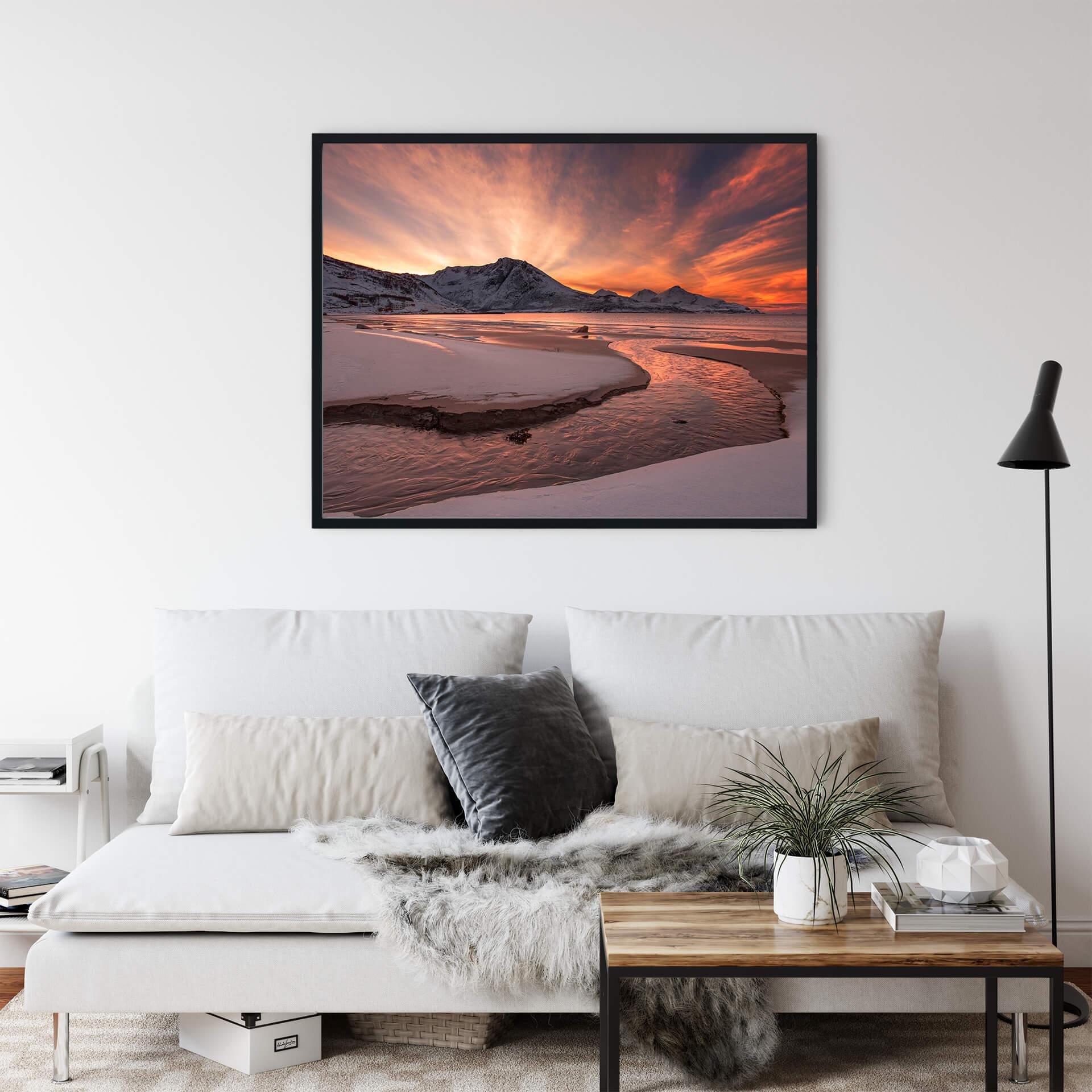 Póster Zakravsky - Atardecer dorado