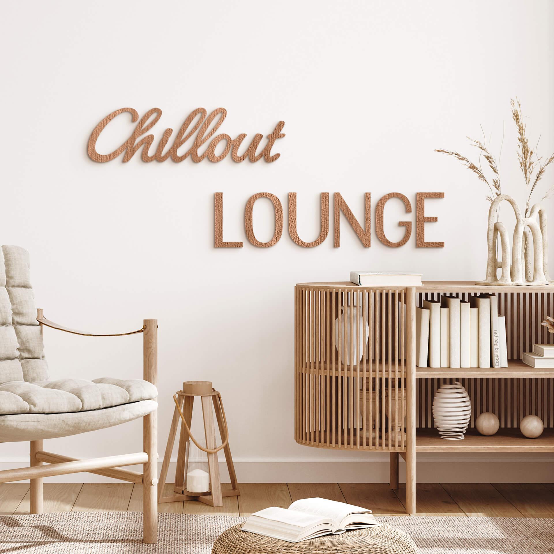 Décoration en bois placage acajou Chillout Lounge