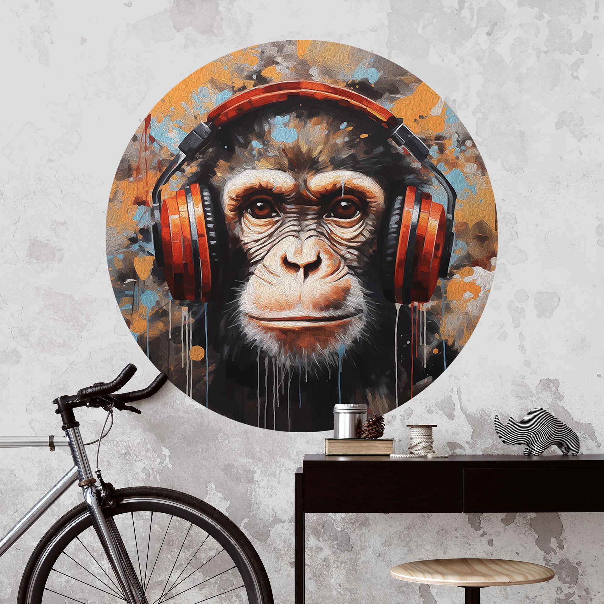Wall Sticker DJ-abe med hovedtelefoner - Magnusson