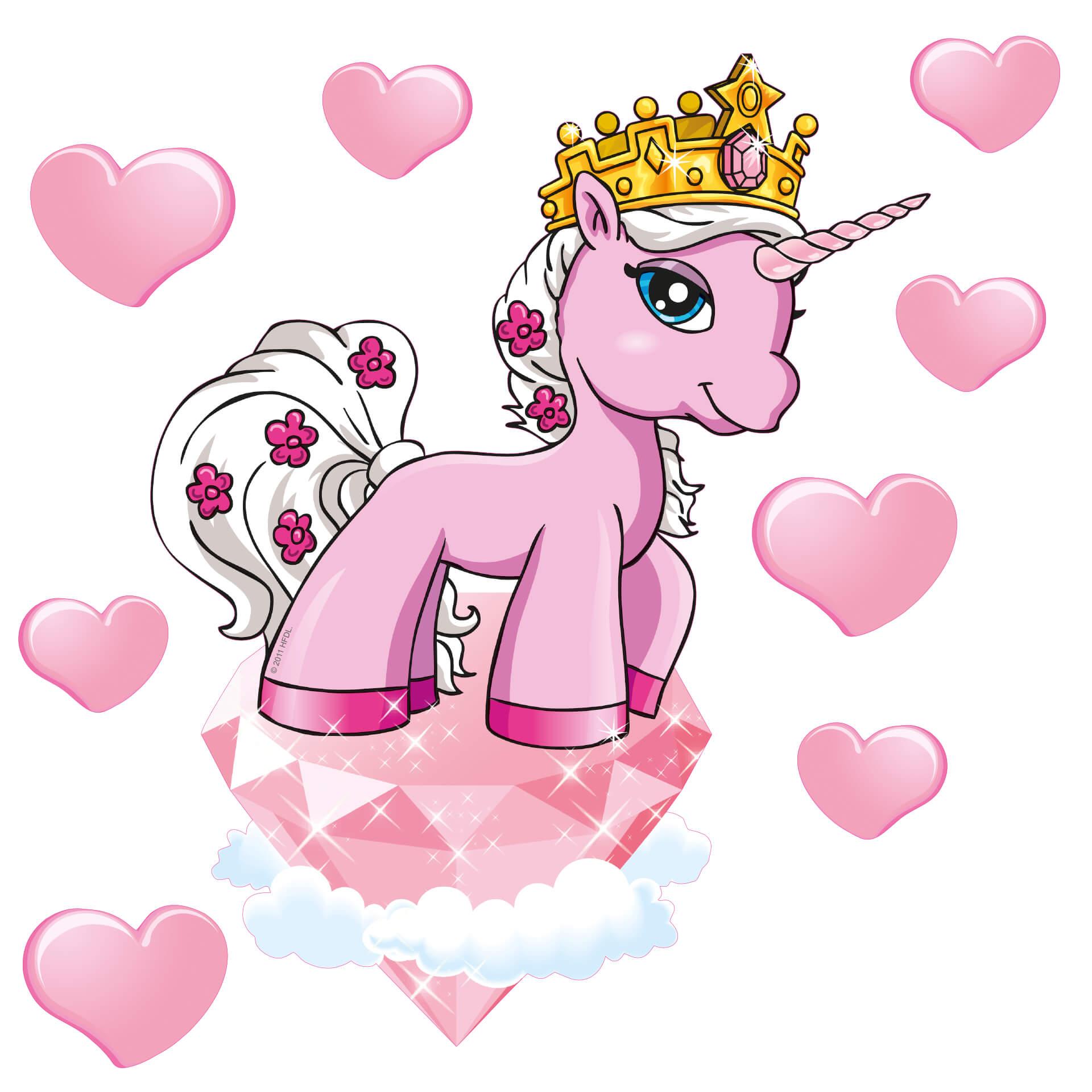 Muursticker Filly Unicorn - Romance Rose
