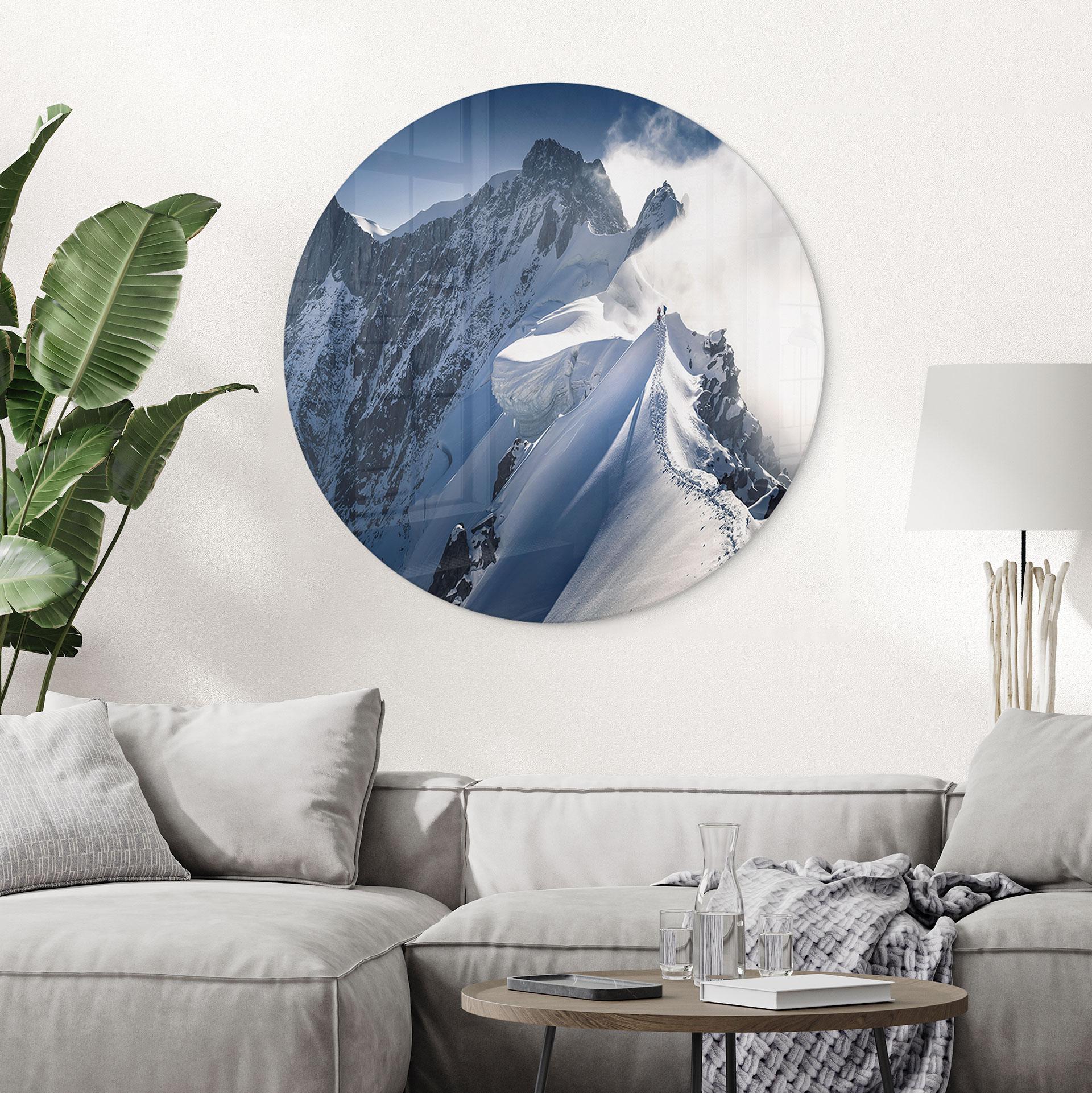 Glasbillede - Toppen af Mont Blanc - Nienartowicz - Runde