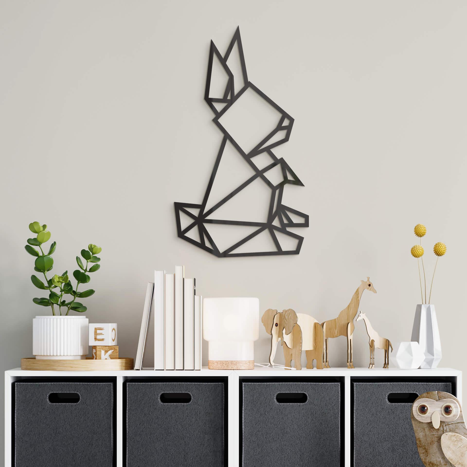 Decoración acrílica origami conejo