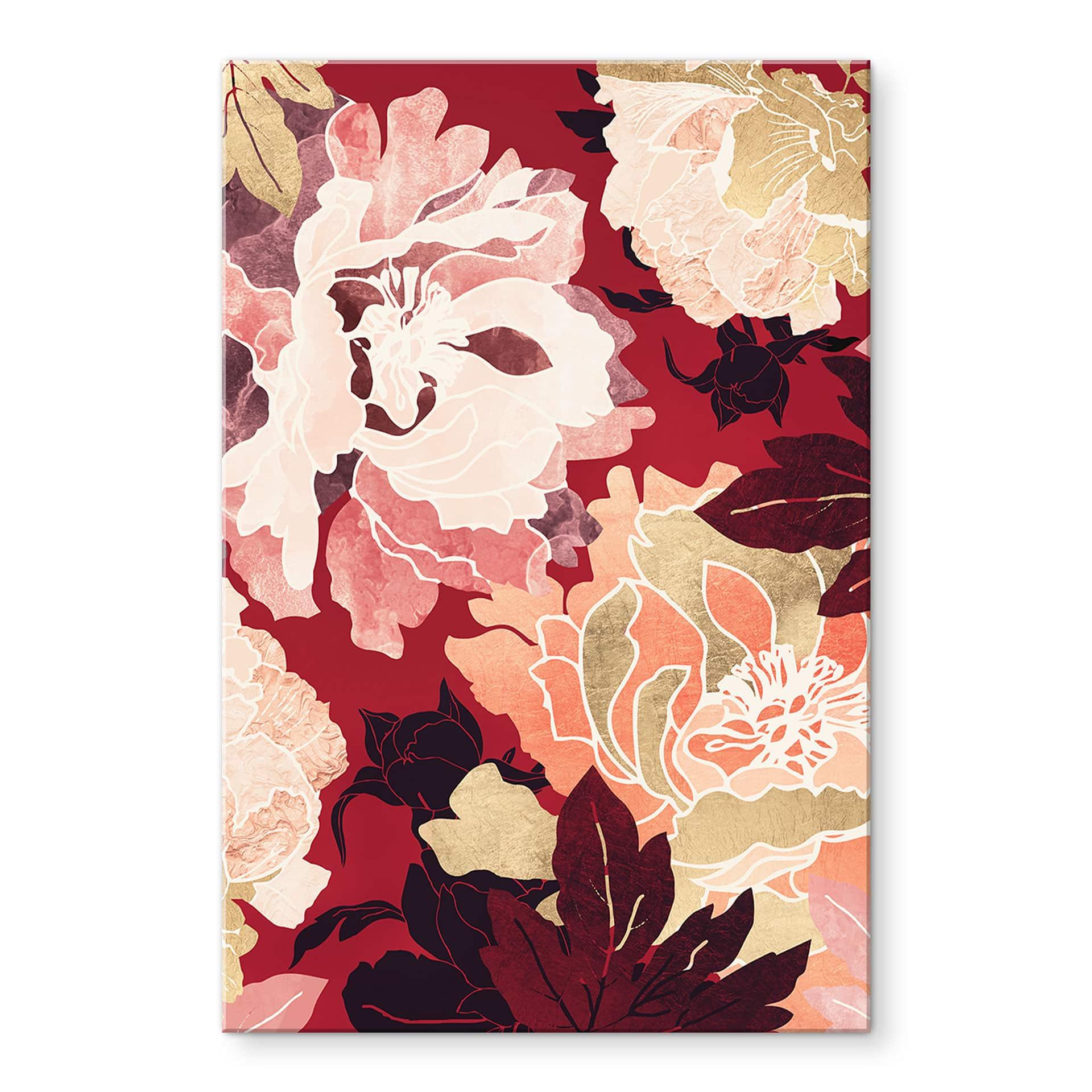 Akrylbillede Pæoner med store blomster - SpaceFrog Designs
