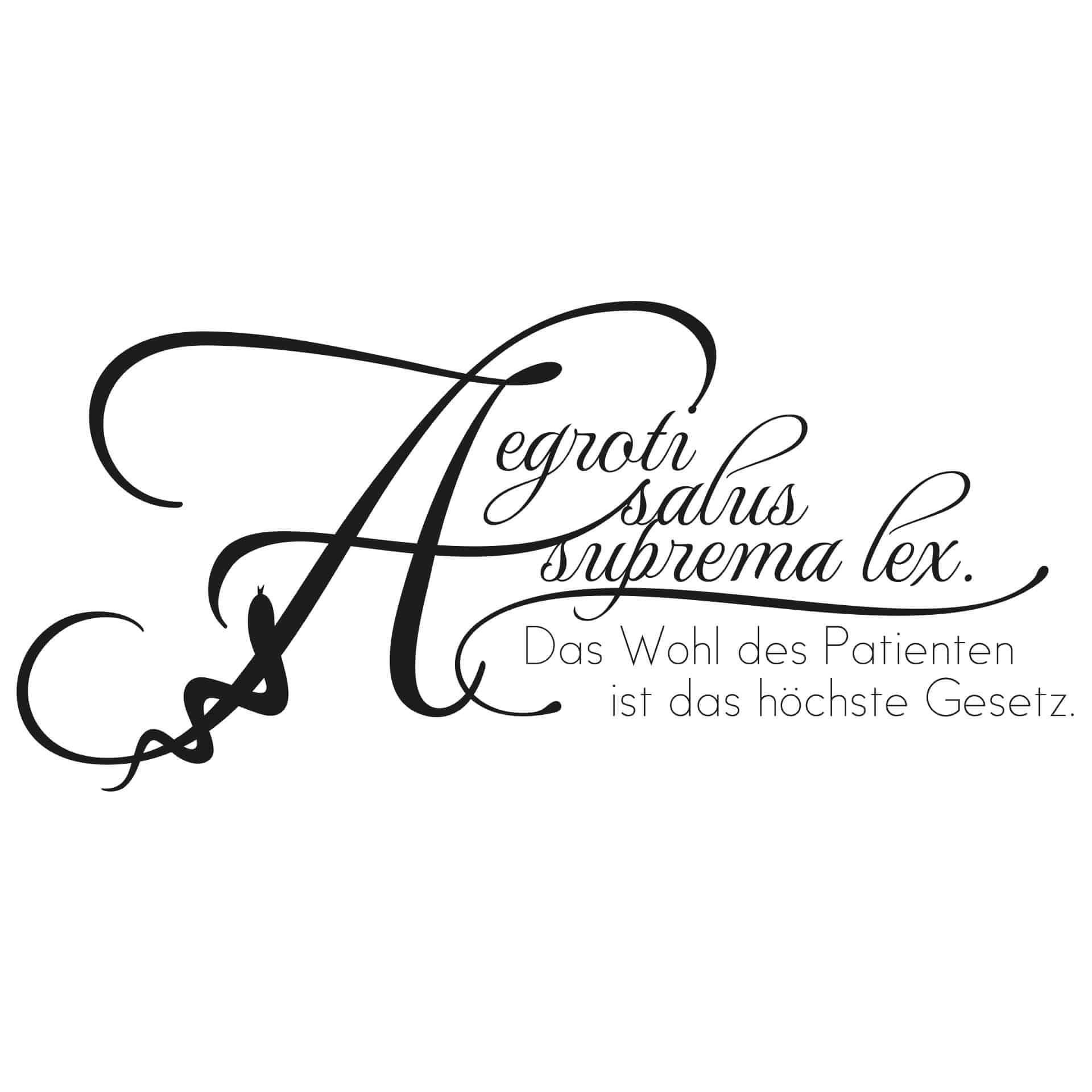 Wandtattoo Aegroti salus suprema lex