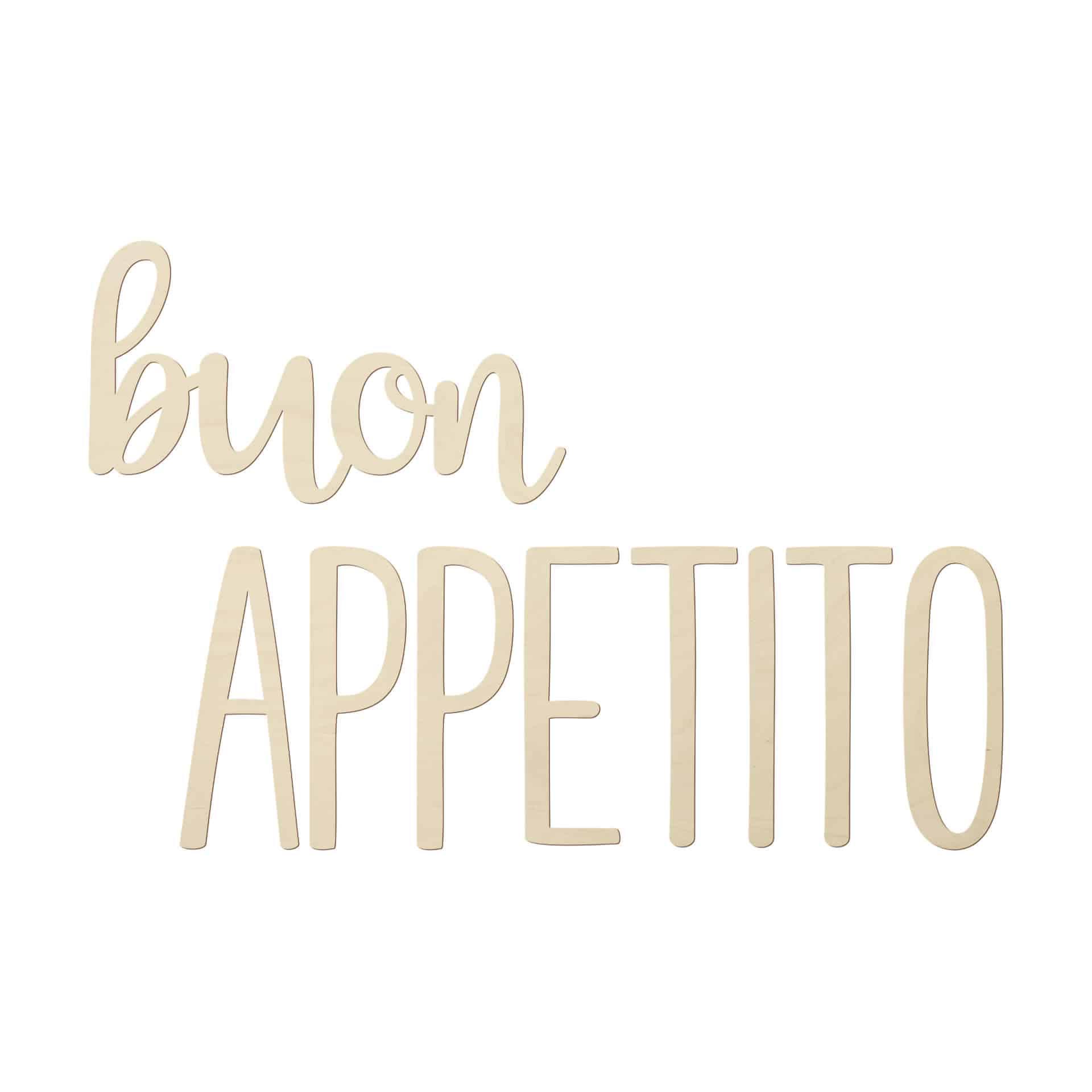 Decoro in legno Buon Appetito