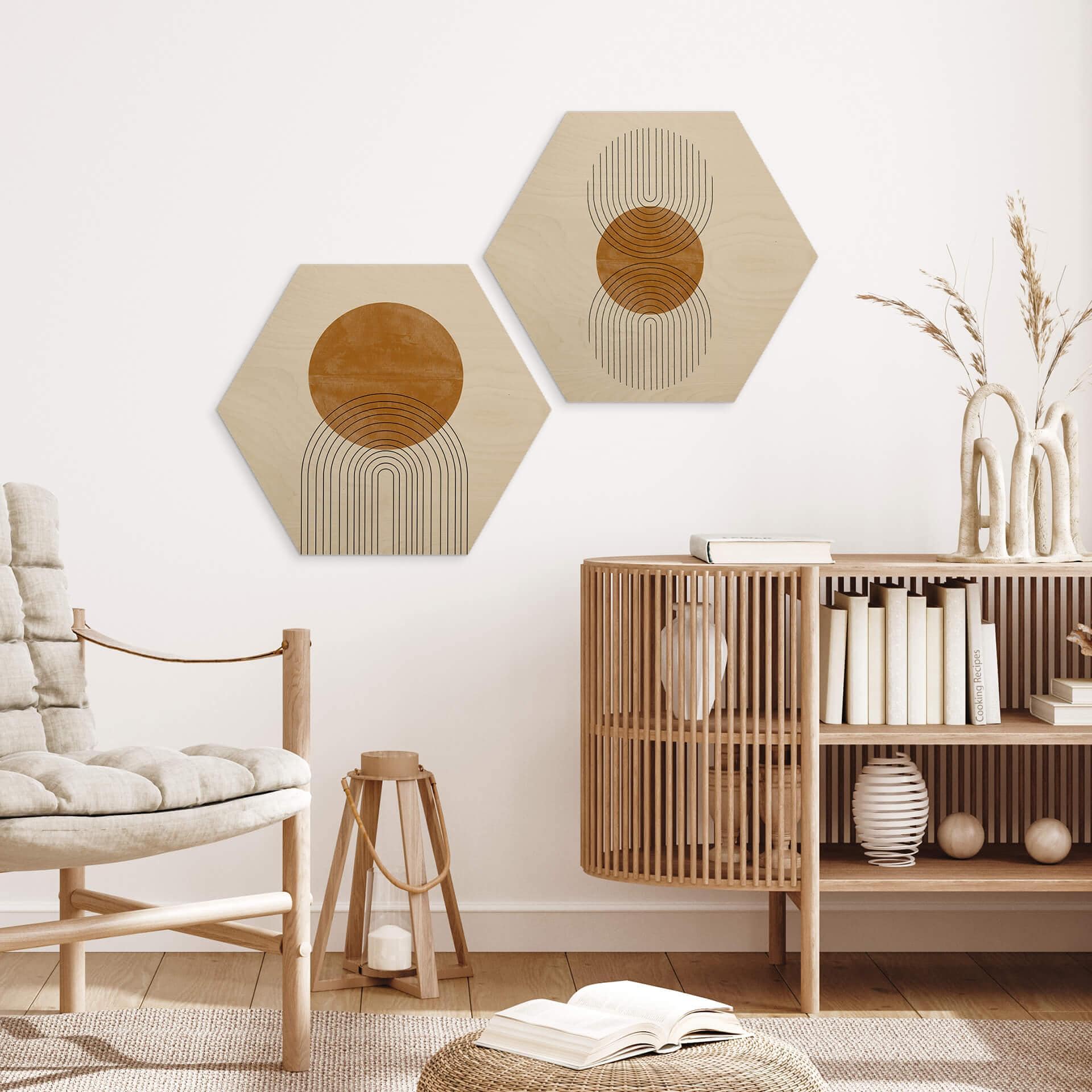 Hexagon Hout Miuus Studio - Modern Composition
