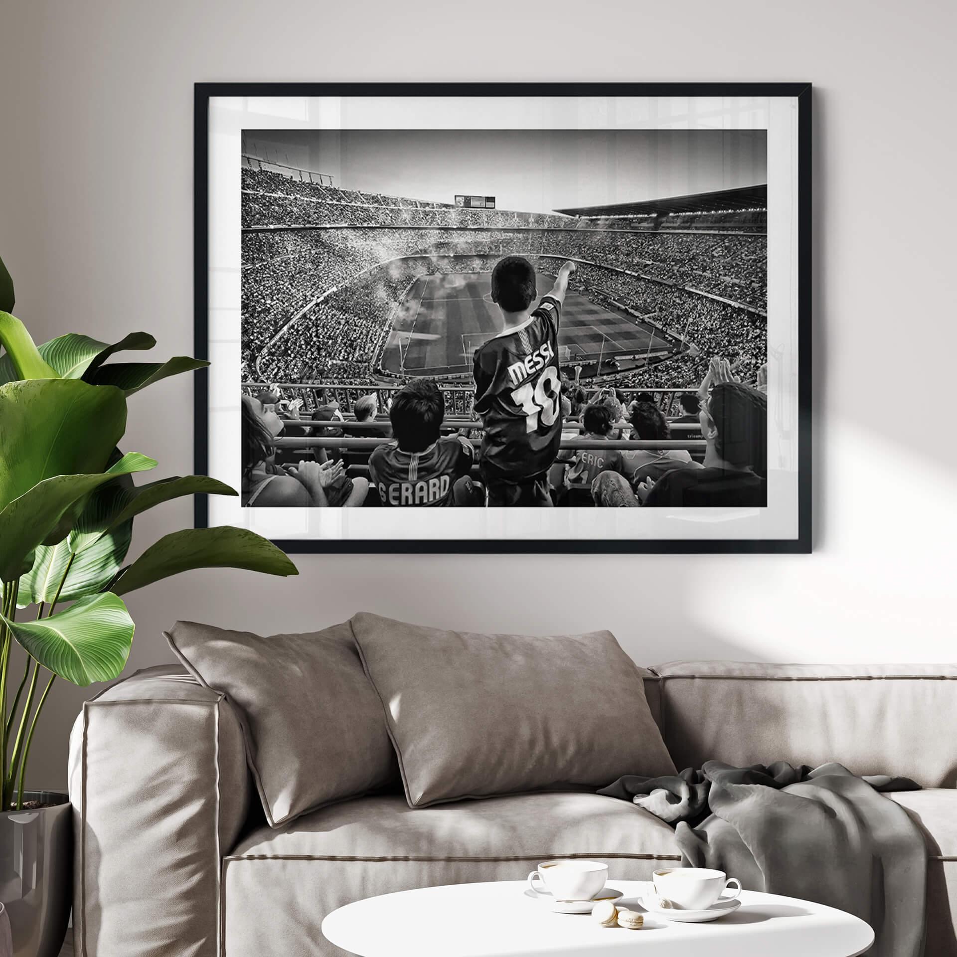 Póster Geiger - Aficionados argentinos en el estadio de fútbol