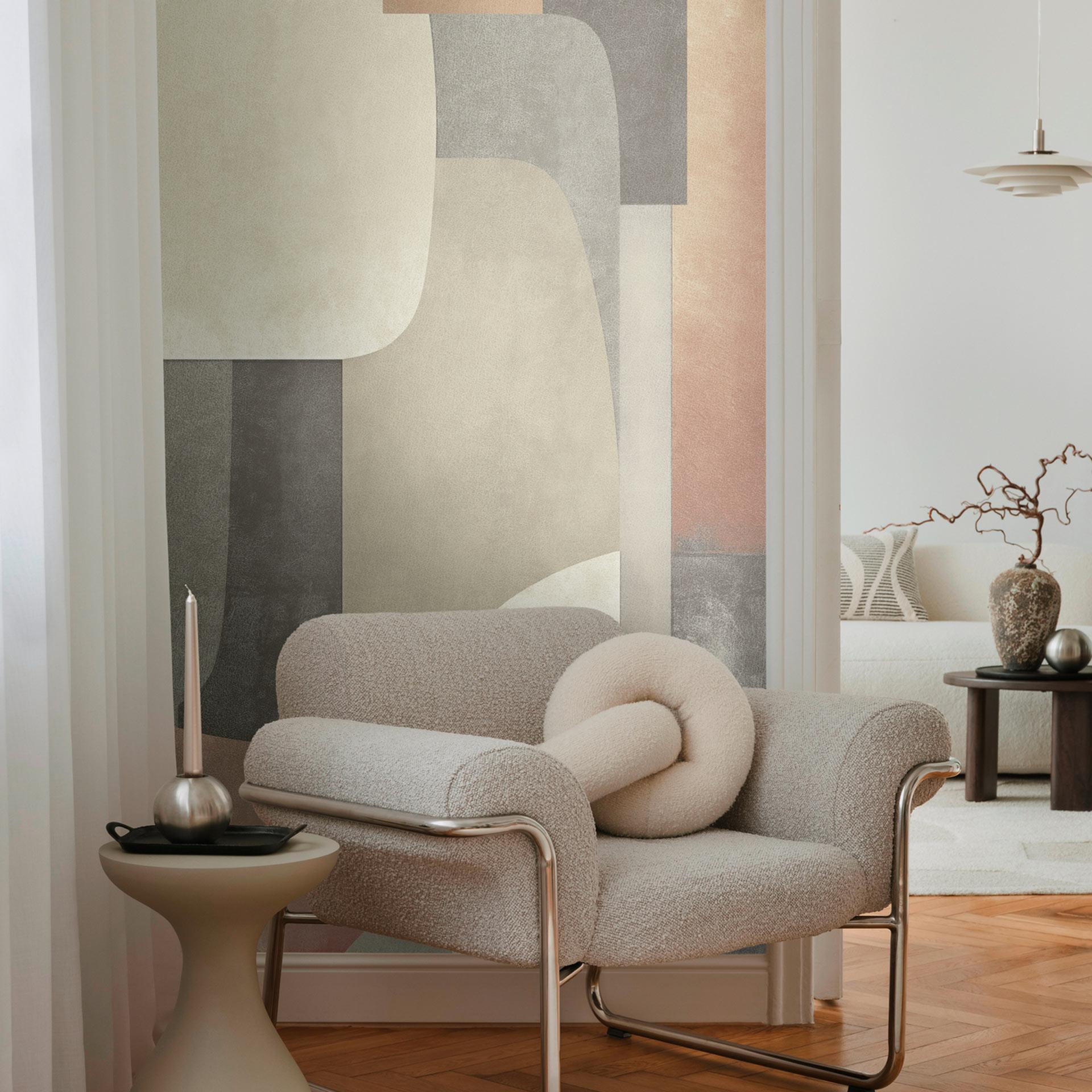 COSMOPOLITAN Geometrisk Beige Brun Grå Vintage Ikke-vævet tapet design