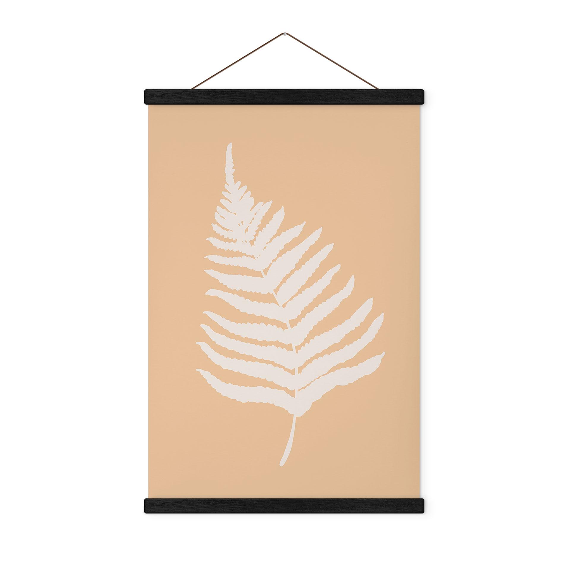Tekstil plakat Silhuet af bregneblad - 1X Studio