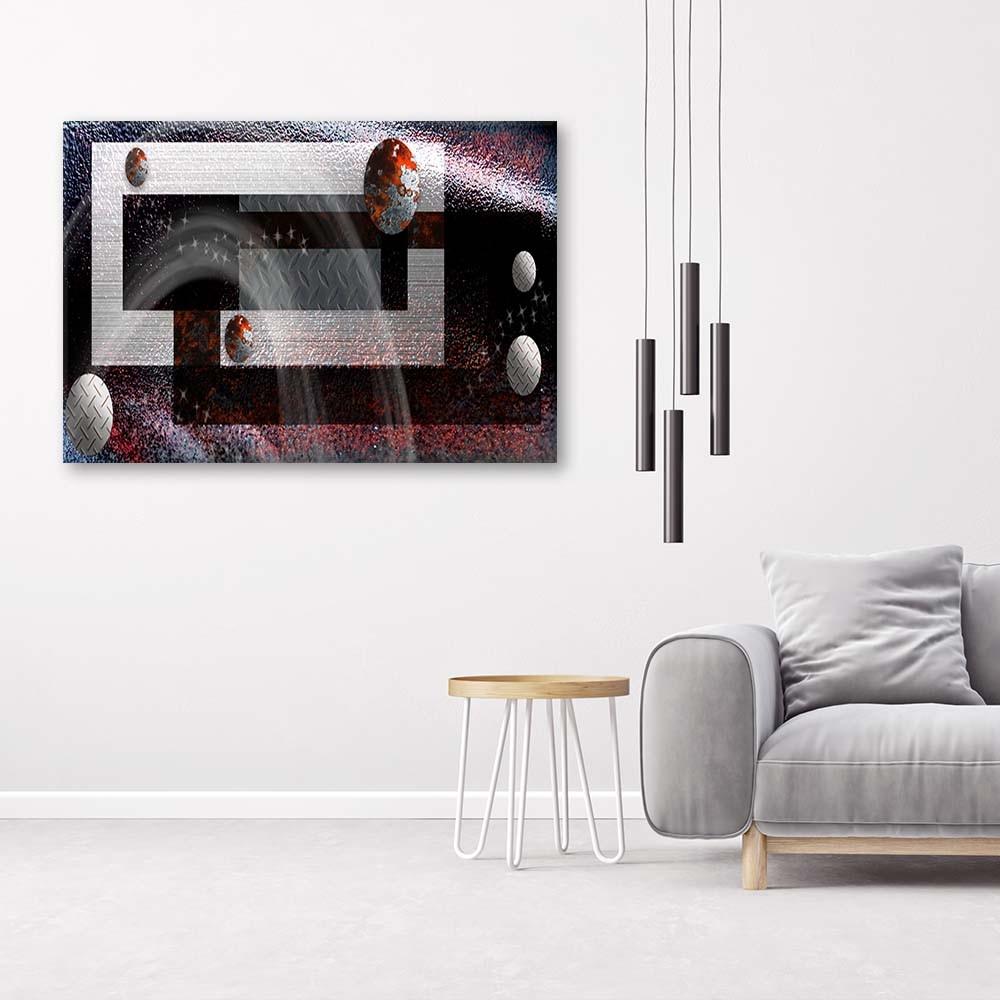 Canvasbillede, Abstrakte cirkler som malet 3D