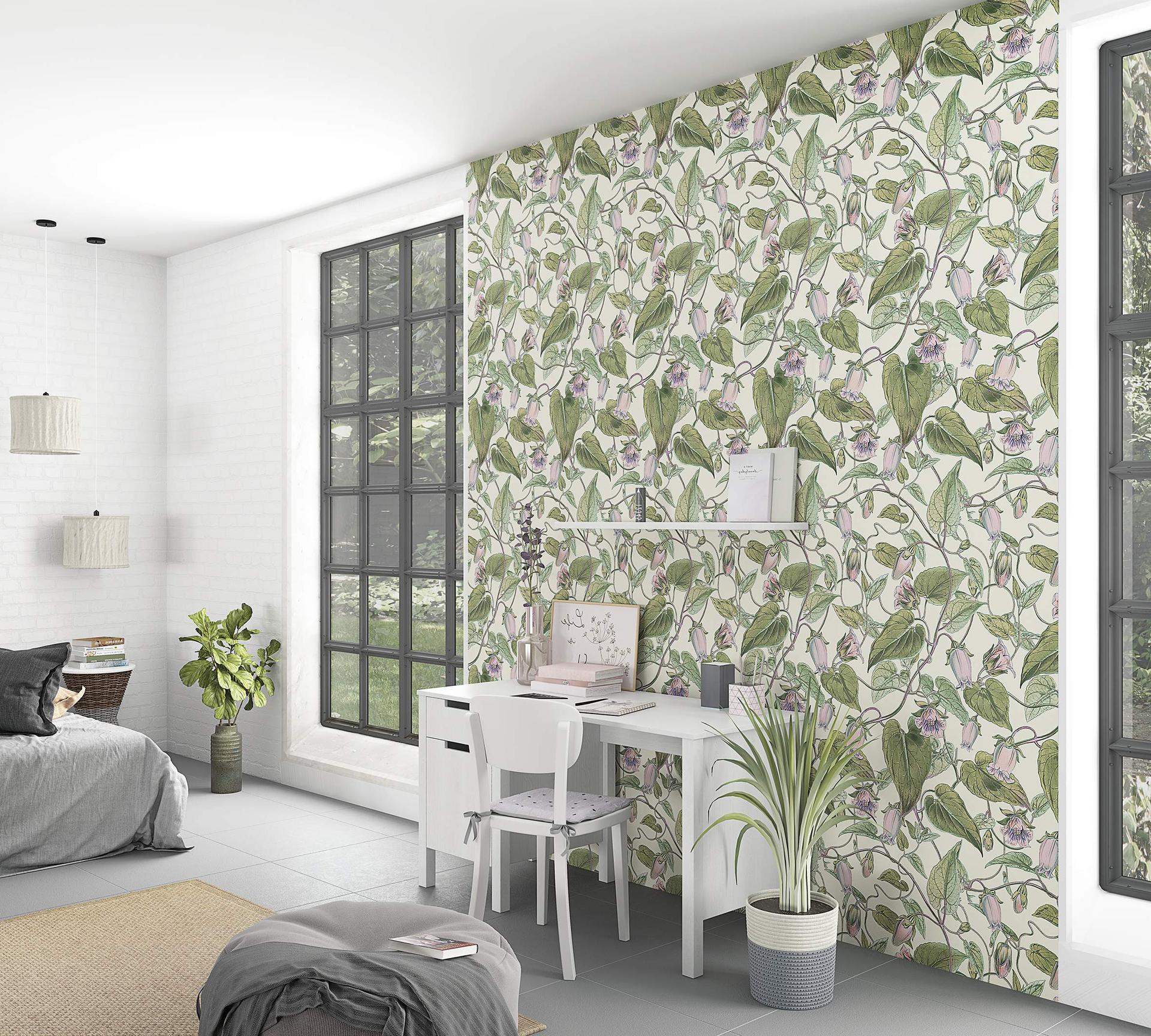 Fototapet med træ-effekt, beige striber 2,70 x 2,12 m