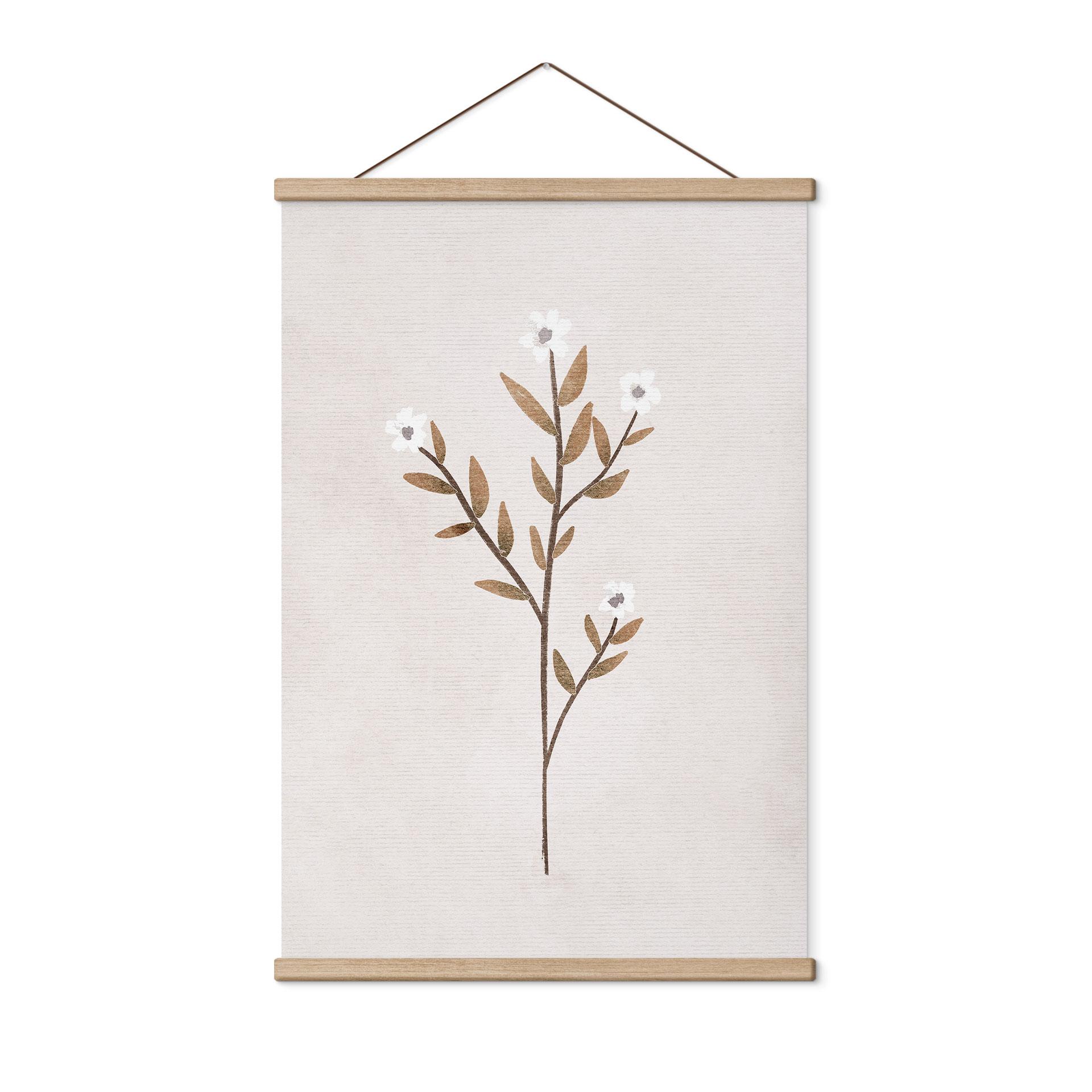 Tekstil plakat Blomster illustration - Forget-me-not - Goed Blauw