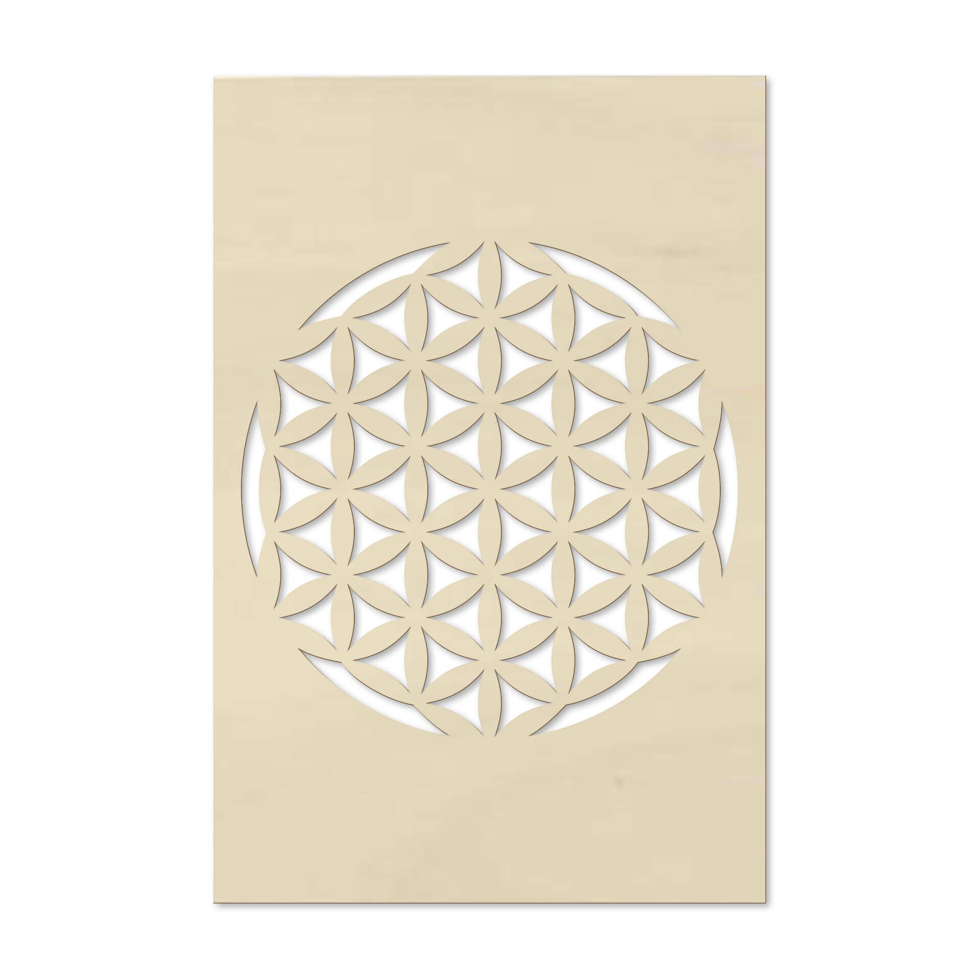 Cuadro decorativo de álamo - Flor de la vida