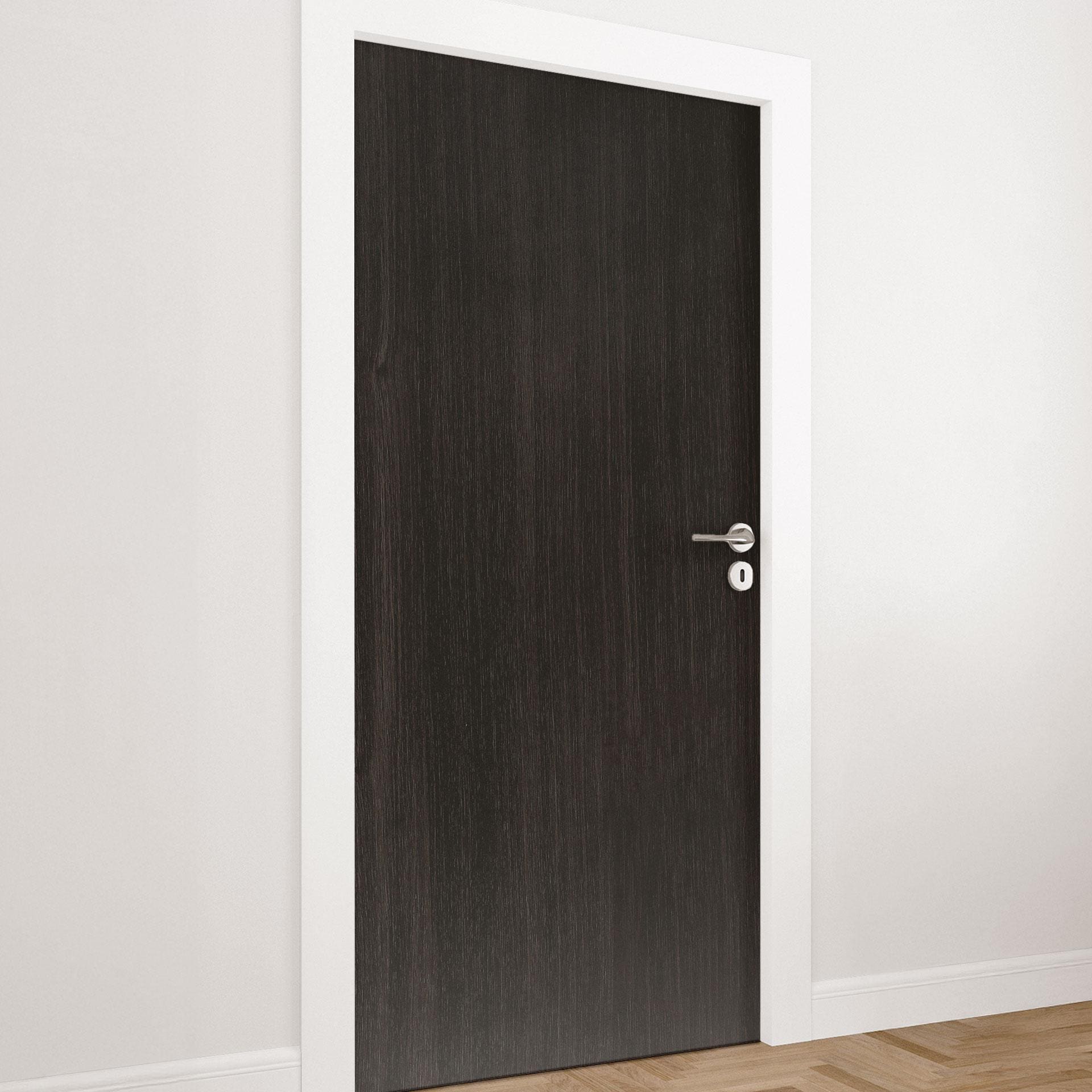 Film pour portes bois marron foncé, ébène, aspect bois