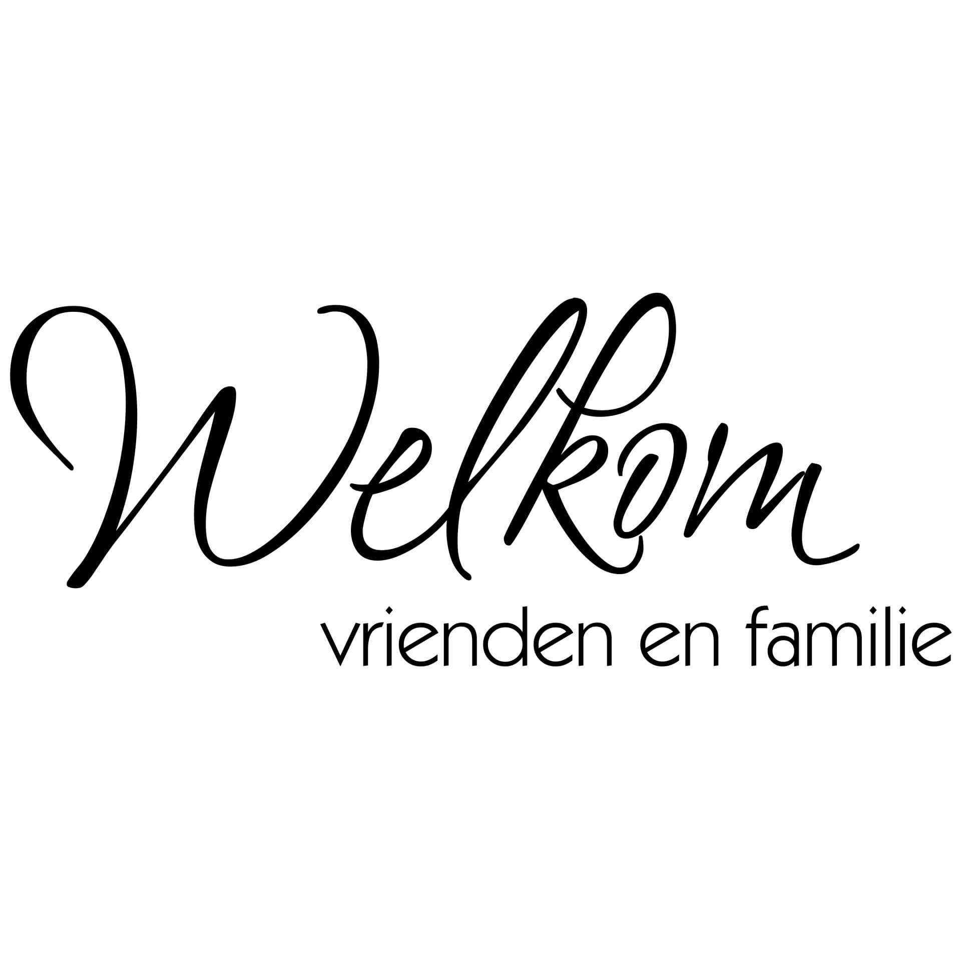 Wandtattoo Welkom vrienden en familie