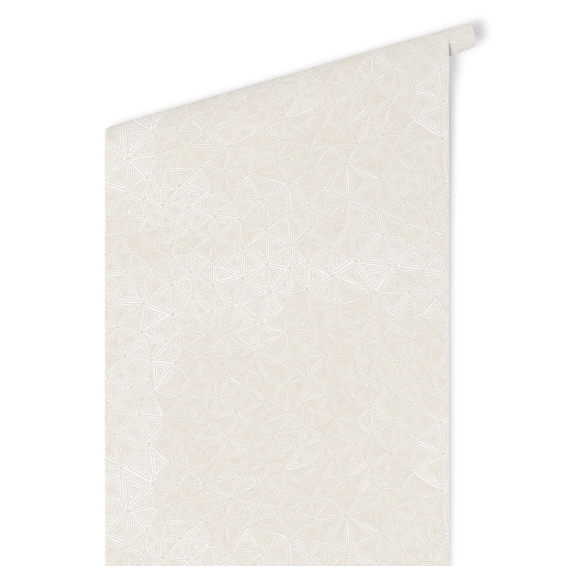 Patroonbehang – Abstracte Driehoeken – beige