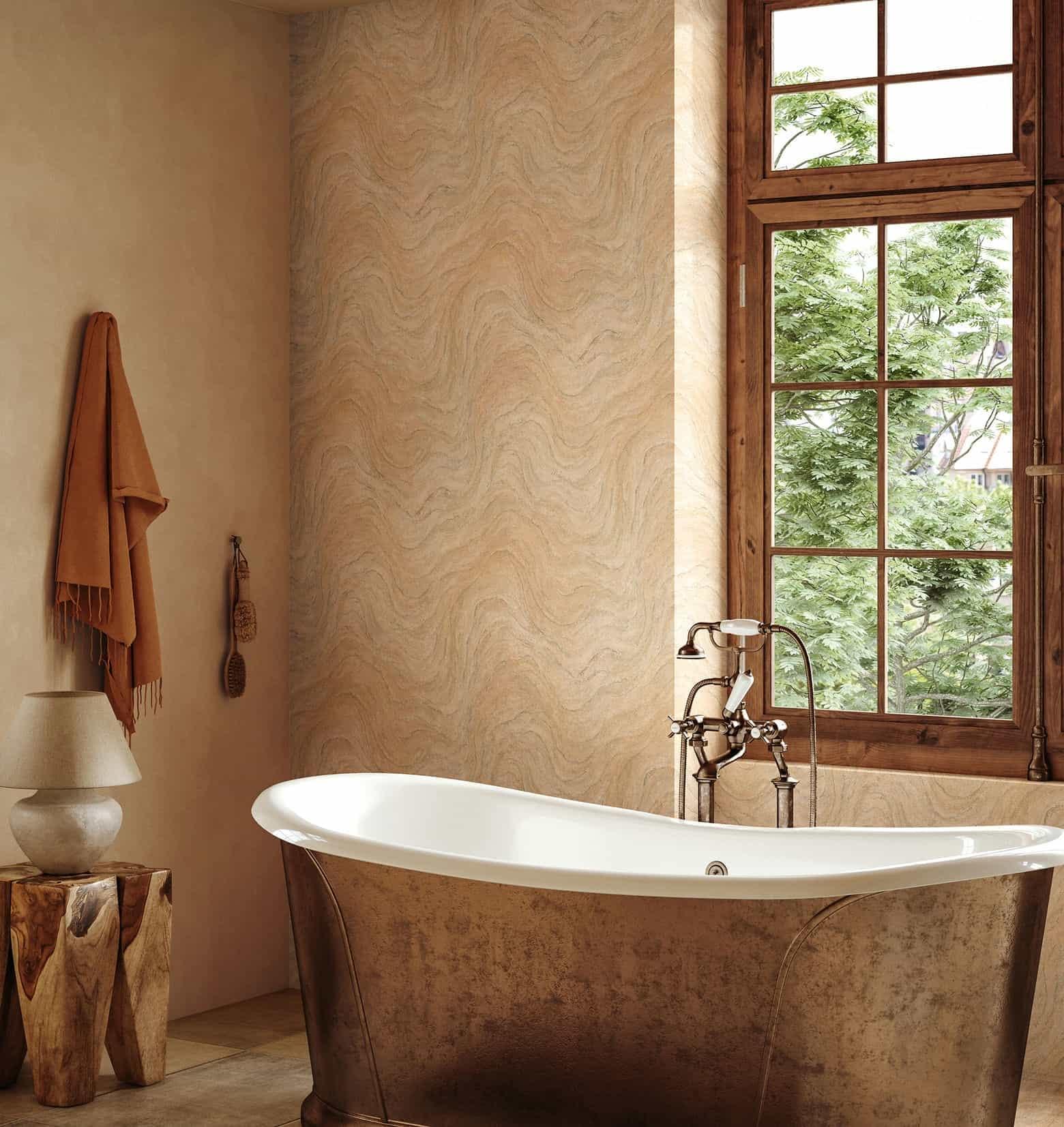 vliesbehang met marmer als steeneffect beige marmer effect