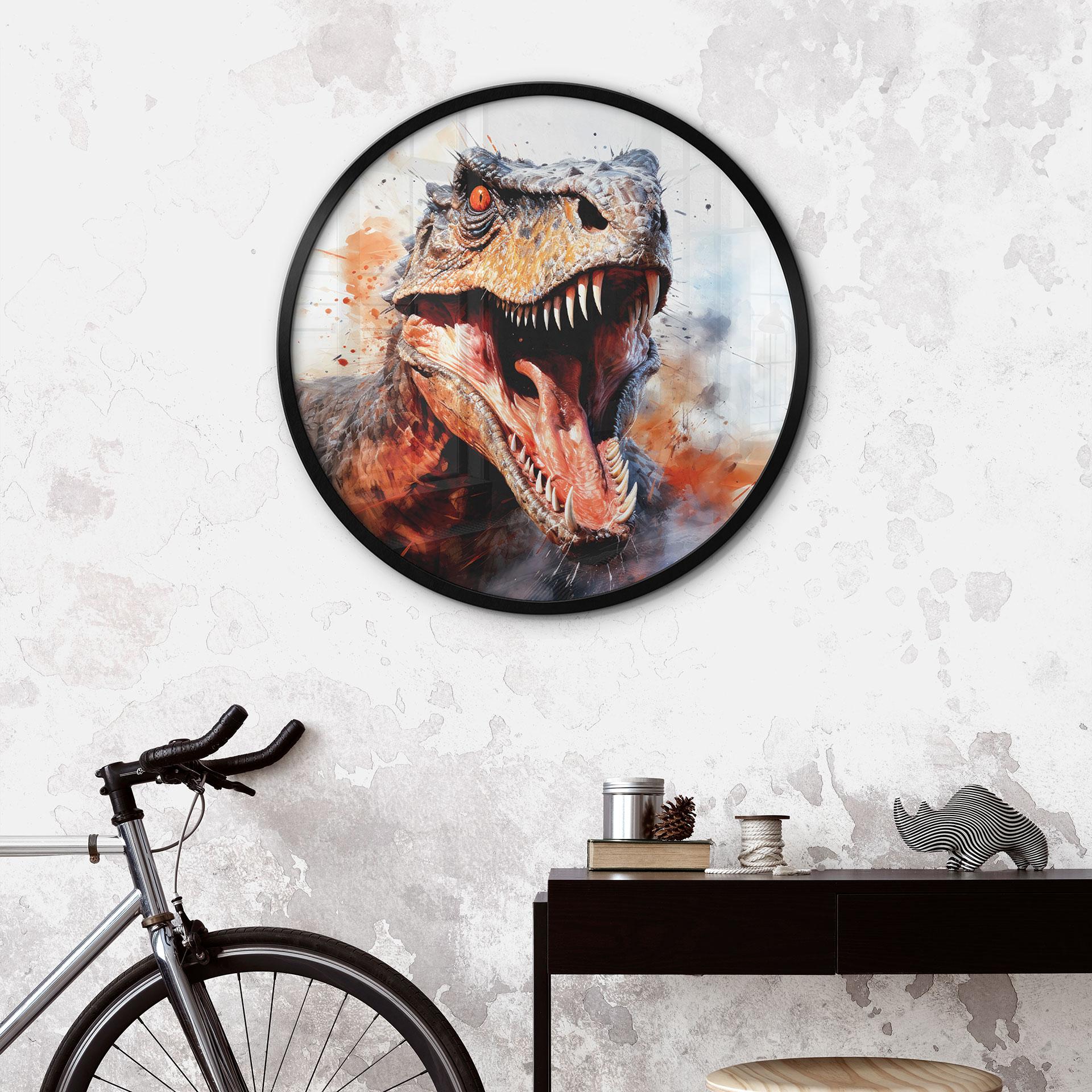 Plakat T-Rex: Det vilde ansigt fra forhistorisk tid - Jaszke - Round