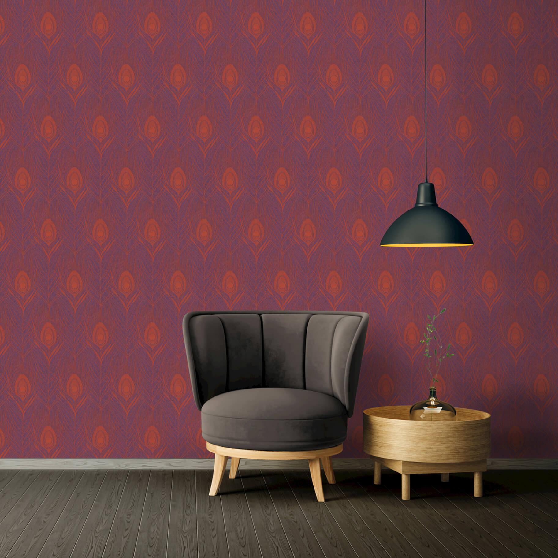 Architects Paper Papier Peint Design Absolutely Chic Graphique Rouge Violet Or