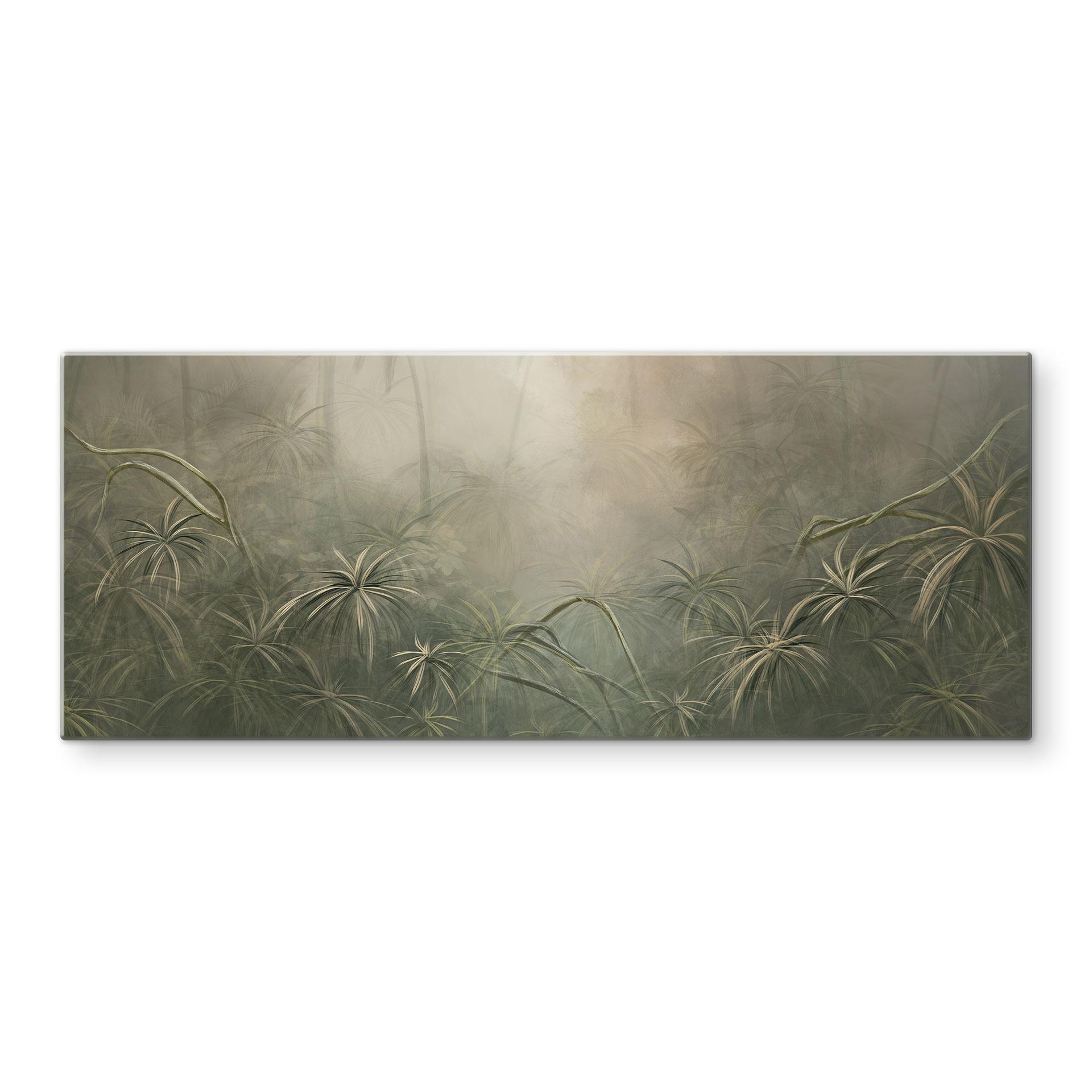 Spritzschutz Mystischer Regenwald im Nebel - Ms Tiff - Panorama