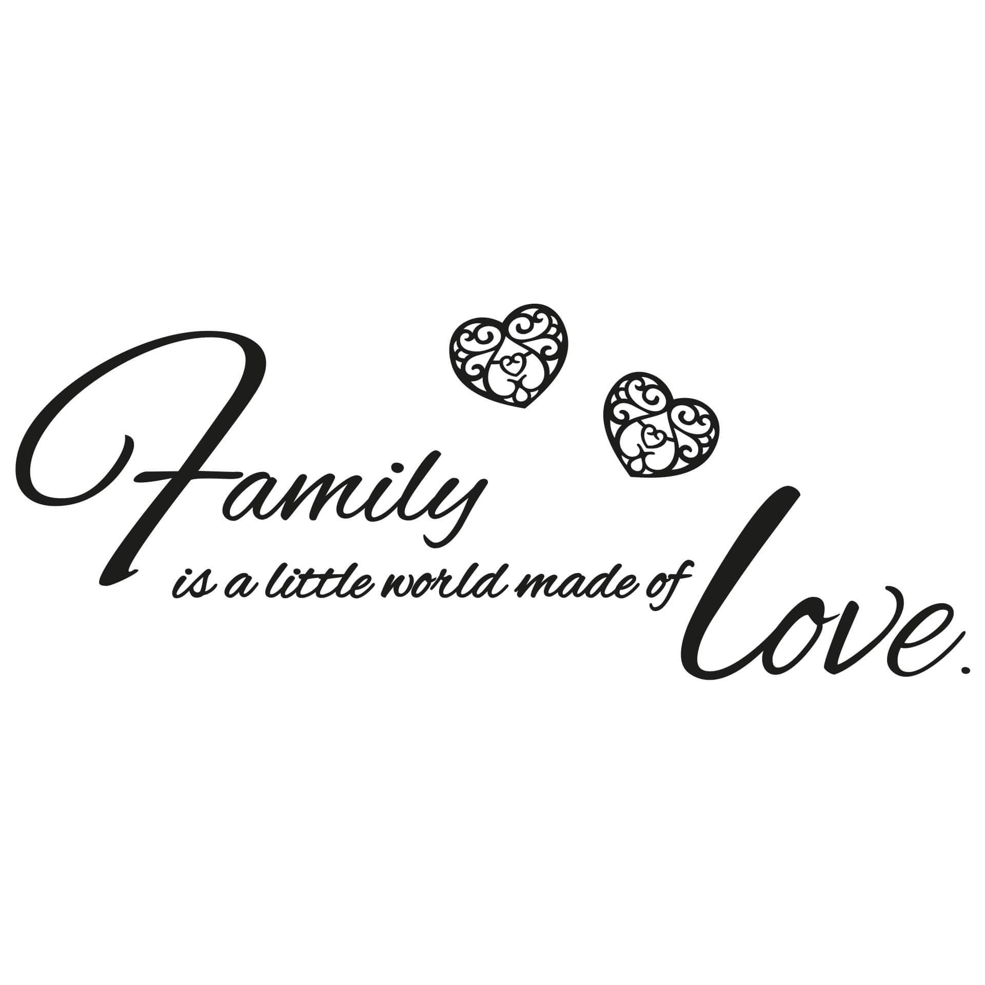 Wallsticker -  Family is a world…