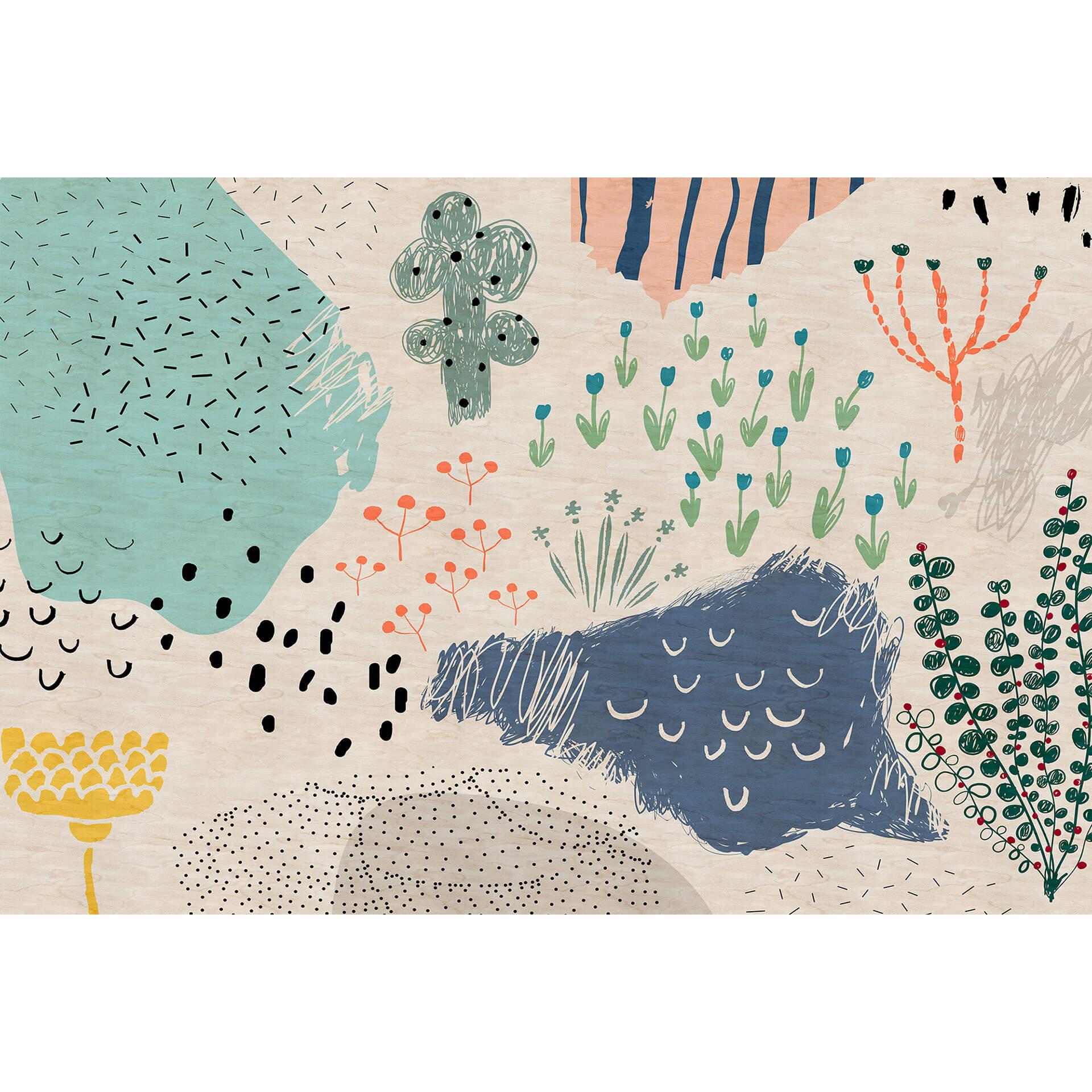 Livingwalls Fotobehang Walls by Patel 2 crayon garden 1